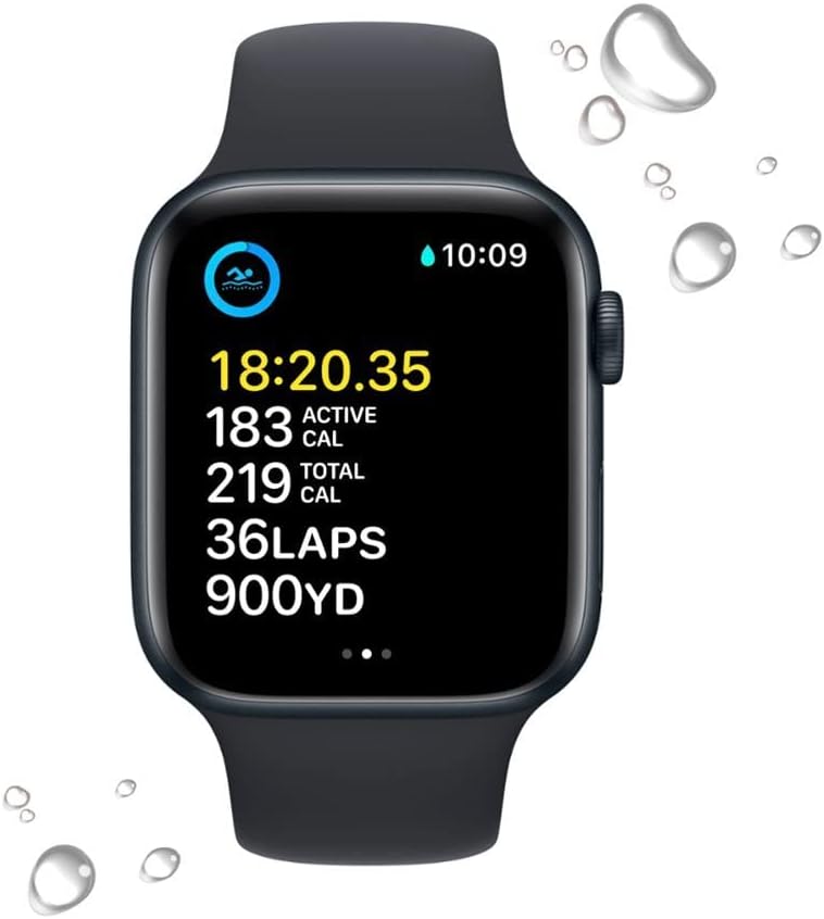 Apple Watch SE (2nd Gen) (GPS + Cellular, 40mm) - Midnight Aluminum Case with Midnight Sport Band, M/L (Renewed) - Authentic Apple Products.