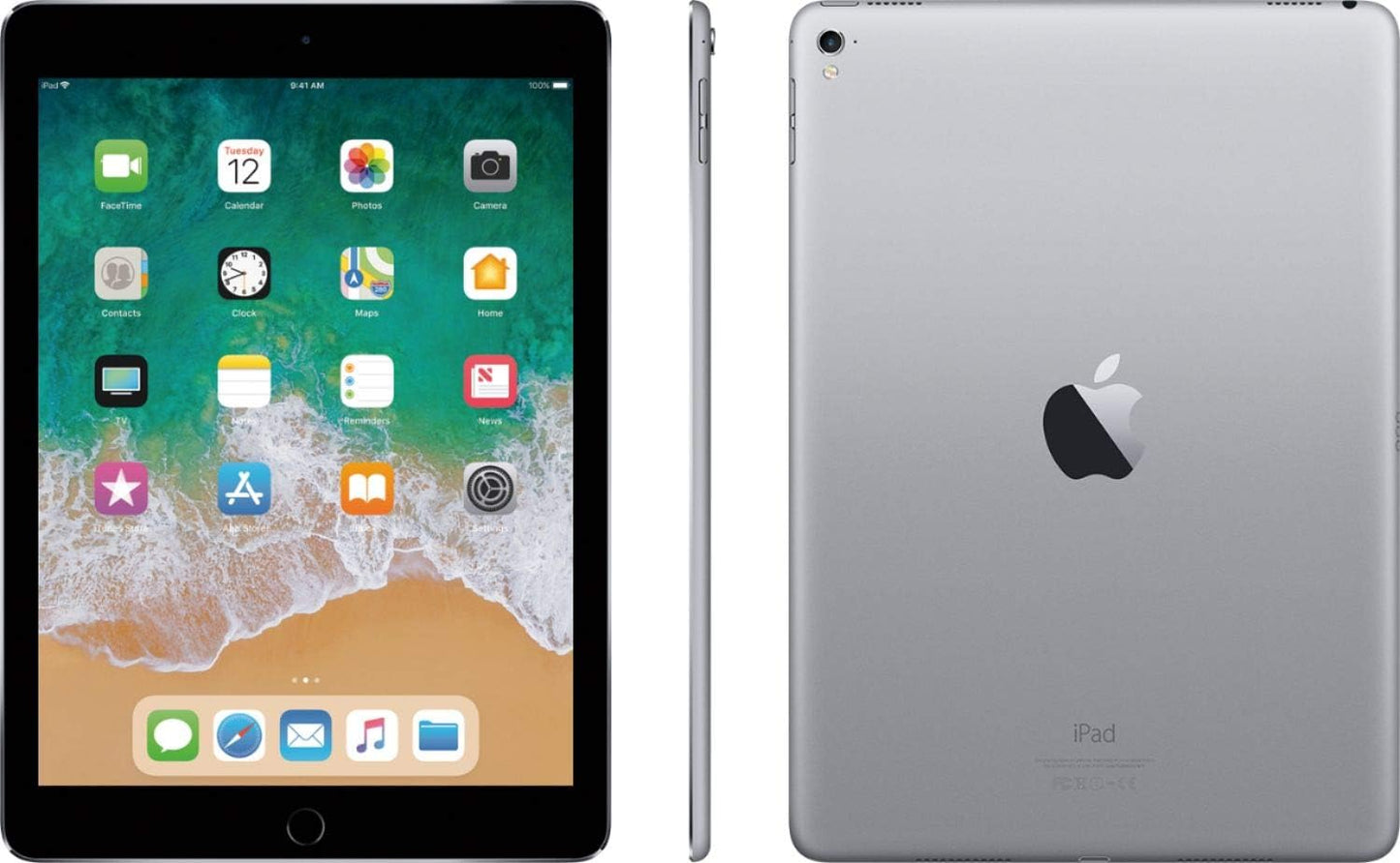 iPad Pro MLMN2CL/A (MLMN2LL/A) 9.7-inch (32GB, Wi-Fi, Space Gray) 2016 Model (Renewed) - Authentic Apple Products.