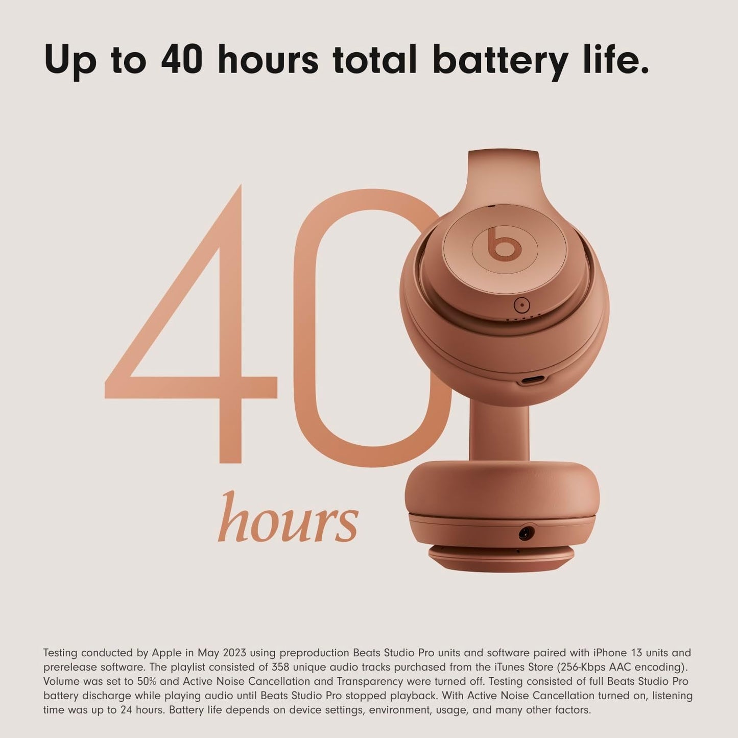 Beats Studio Pro x Kim Kardashian – Bluetooth Noise Cancelling Headphones,Personalized Spatial Audio, USB-C Lossless Audio, Apple & Android Compatibility, Up to 40 Hours Battery Life - Dune - Authentic Apple Products.