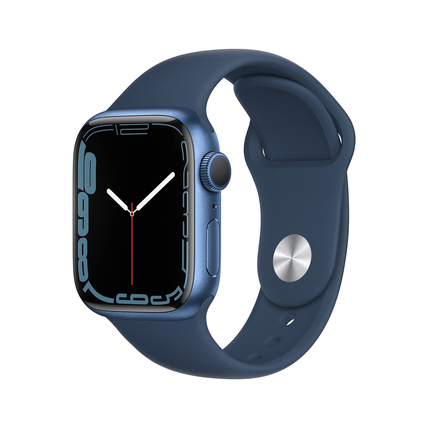 Apple Watch Series 7 (GPS, 41mm) Midnight Aluminum Case with Midnight Sport Band, Regular (Renewed)