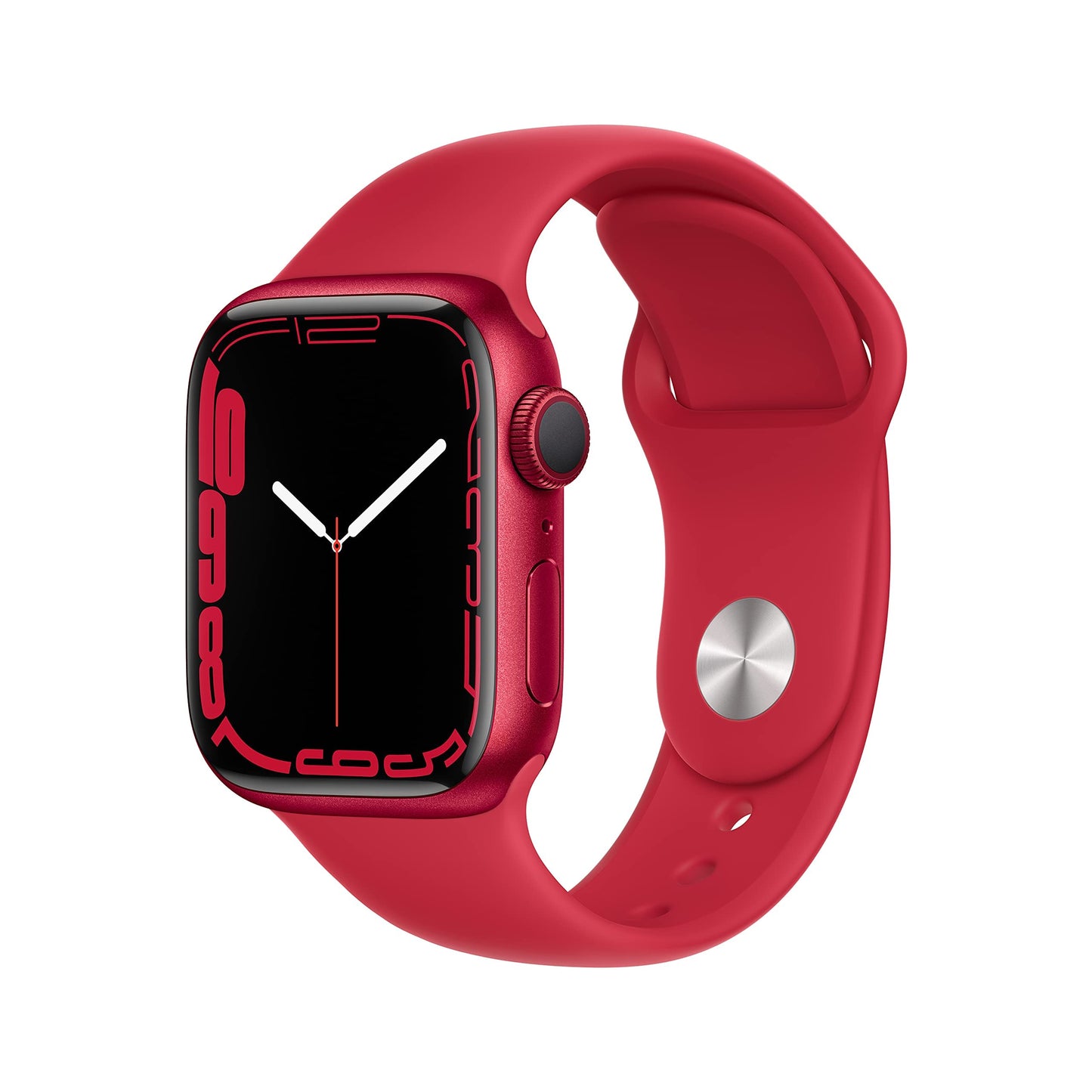 Apple Watch Series 7 (GPS, 41mm) Midnight Aluminum Case with Midnight Sport Band, Regular (Renewed)