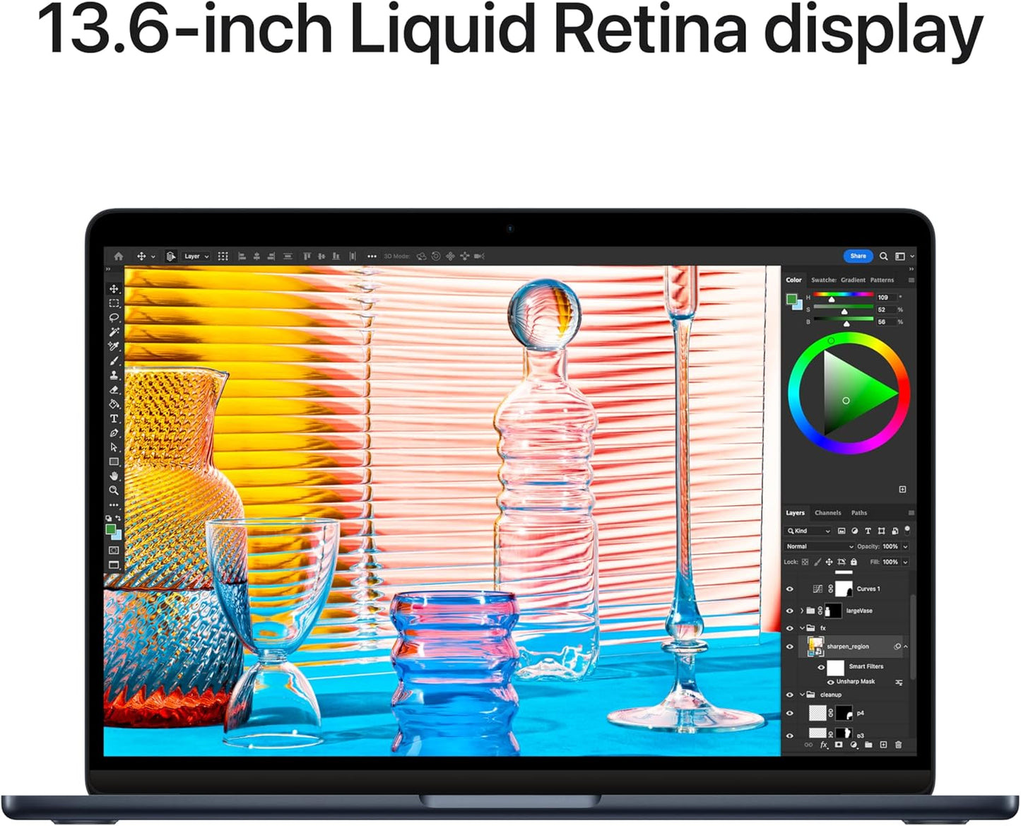 Apple 2022 MacBook Air Laptop with M2 chip: Built for Apple Intelligence, 13.6-inch Liquid Retina Display, 8GB RAM, 256GB SSD Storage, Backlit Keyboard, 1080p FaceTime HD Camera) - Authentic Apple Products.
