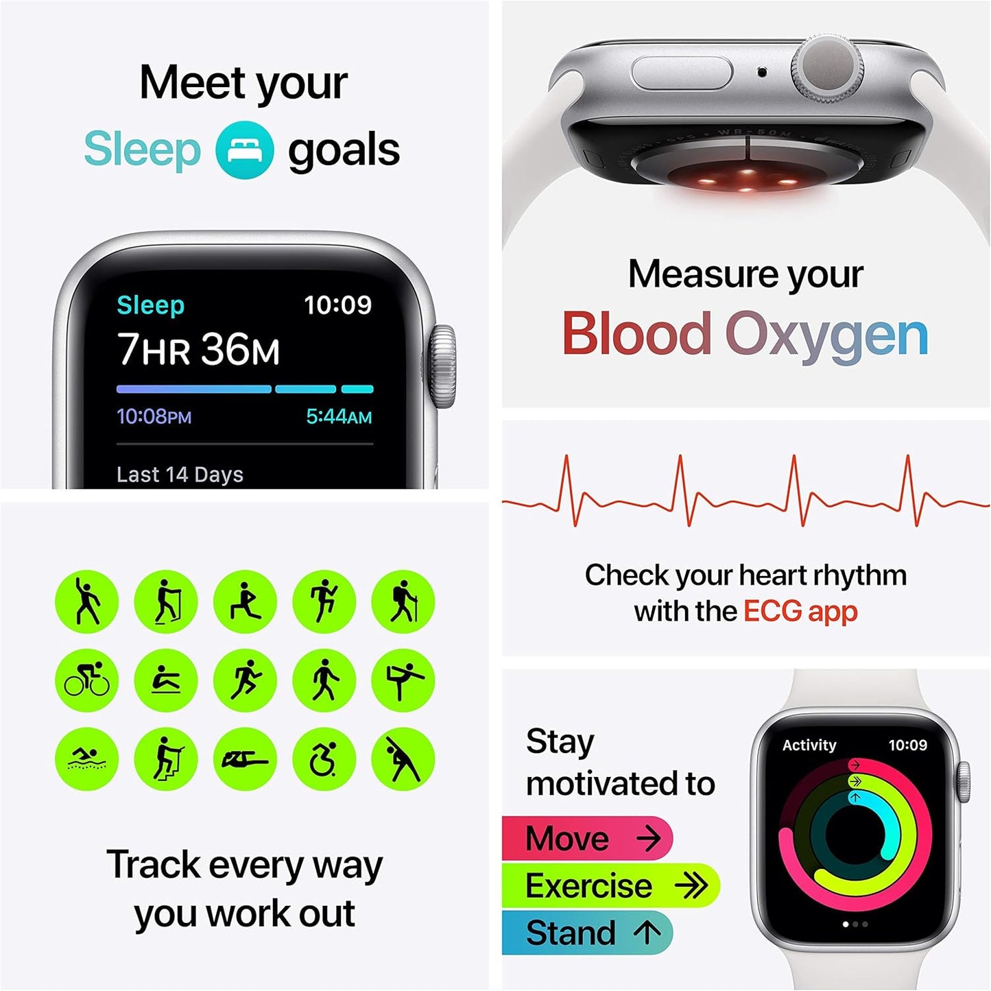 Apple Watch Series 6 (GPS, 40mm) - Blue Aluminum Case with Deep Navy Sport Band (Renewed) - Authentic Apple Products.