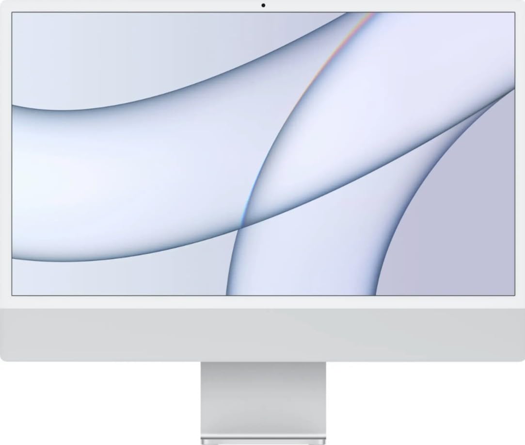 2021 Apple iMac with Apple M1 Chip with 8-core CPU (24-inch, 8GB RAM, 256GB SSD Storage) (QWERTY English) Yellow (Renewed) - Authentic Apple Products.
