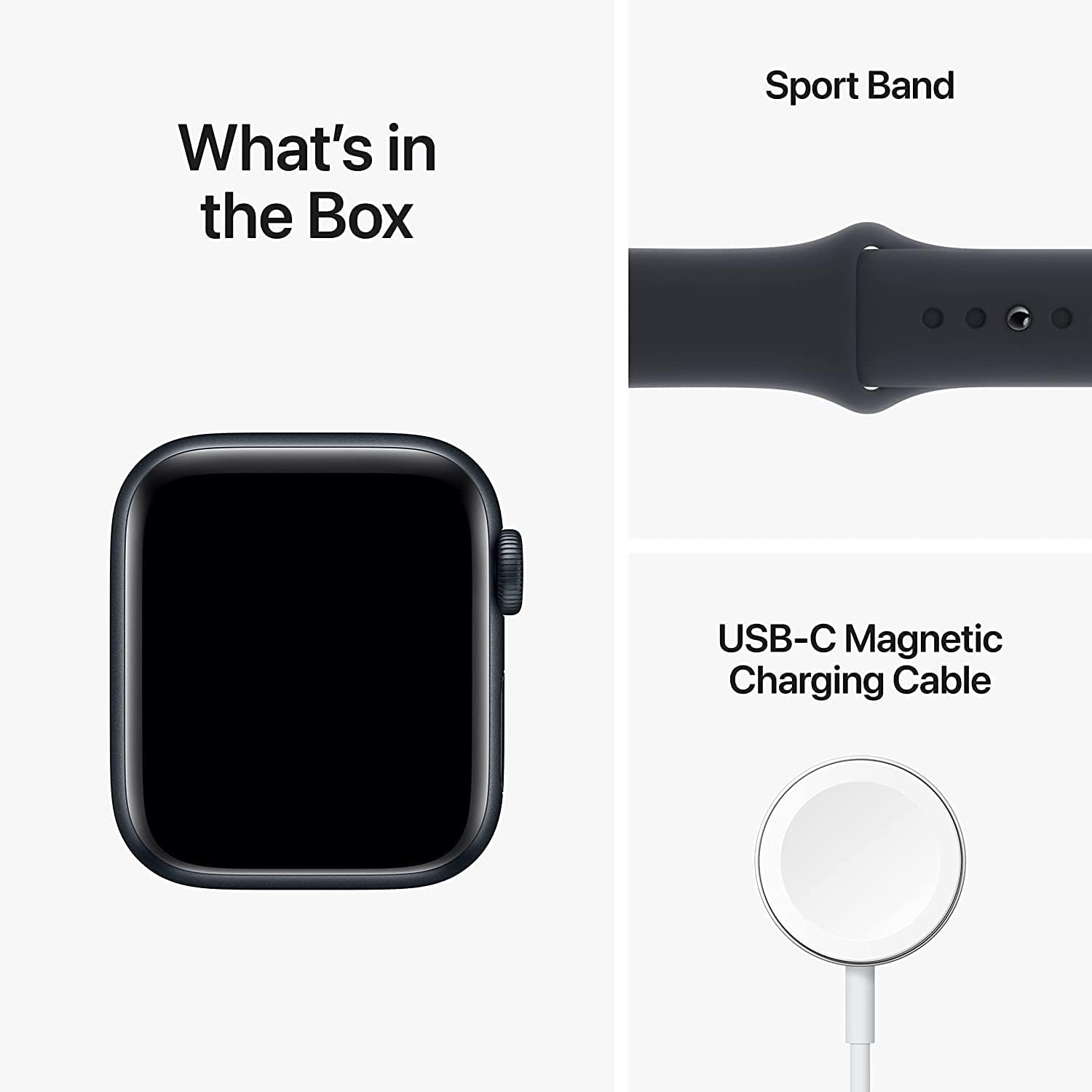 Apple Watch SE (2nd Gen) (GPS + Cellular, 40mm) - Midnight Aluminum Case with Midnight Sport Band, M/L (Renewed) - Authentic Apple Products.