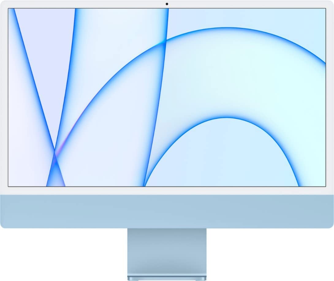 2021 Apple iMac with Apple M1 Chip with 8-core CPU (24-inch, 8GB RAM, 256GB SSD Storage) (QWERTY English) Yellow (Renewed) - Authentic Apple Products.