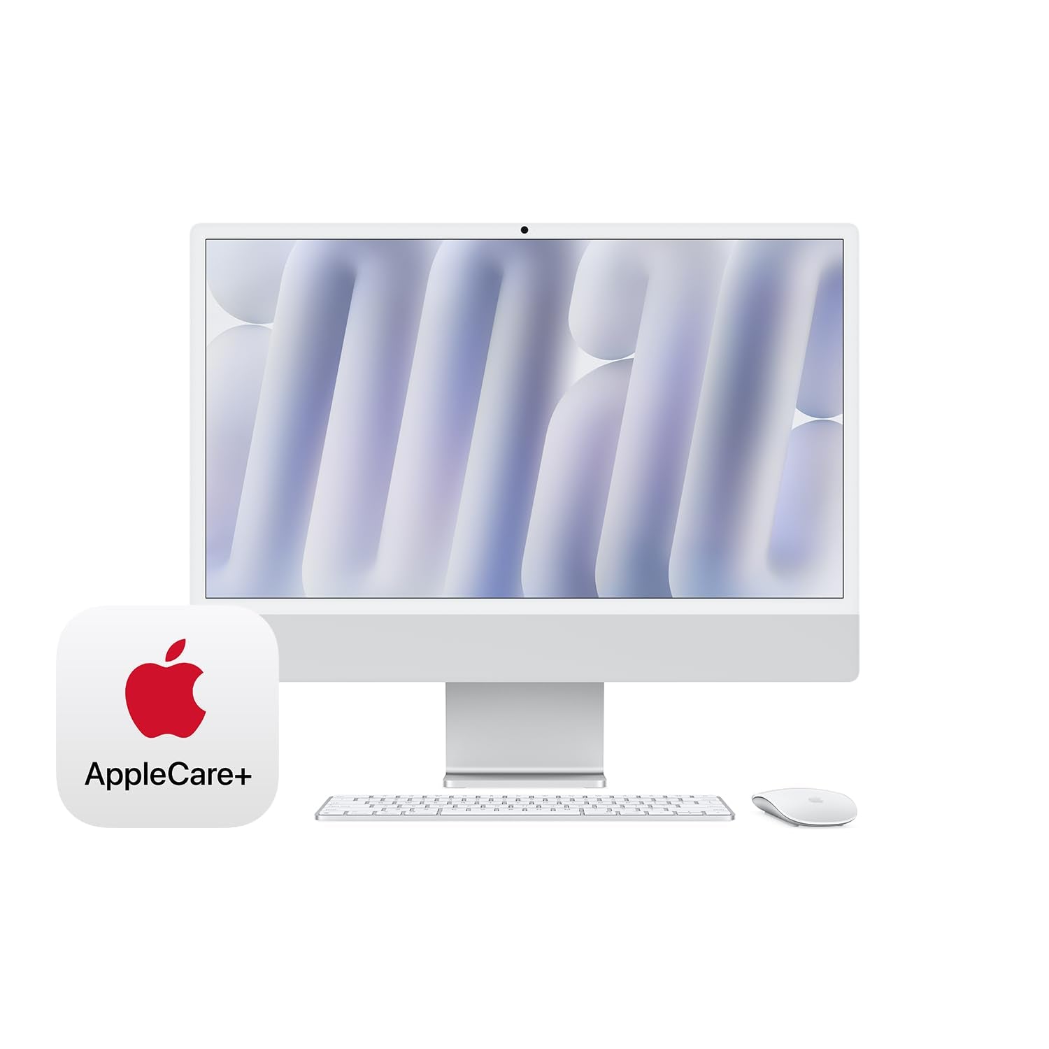 Apple 2024 iMac All-in-One Desktop Computer with M4 chip with 8-core CPU and 8-core GPU: Built for Apple Intelligence, 24-inch Retina Display, 16GB Unified Memory, 256GB SSD Storage; Silver - Authentic Apple Products.