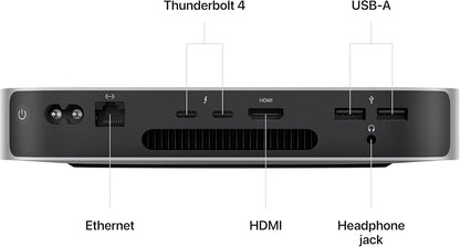 Apple 2023 Mac Mini Desktop Computer with Apple M2 chip with 8‑core CPU and 10‑core GPU, 8GB Unified Memory, 256GB SSD Storage, Gigabit Ethernet. Works with iPhone/iPad - Authentic Apple Products.