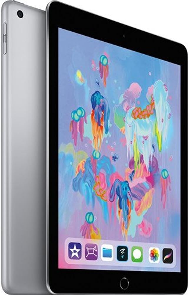 Apple iPad (2018 Model) with Wi-Fi only 32GB Apple 9.7in iPad - Space Gray (Renewed) - Authentic Apple Products.