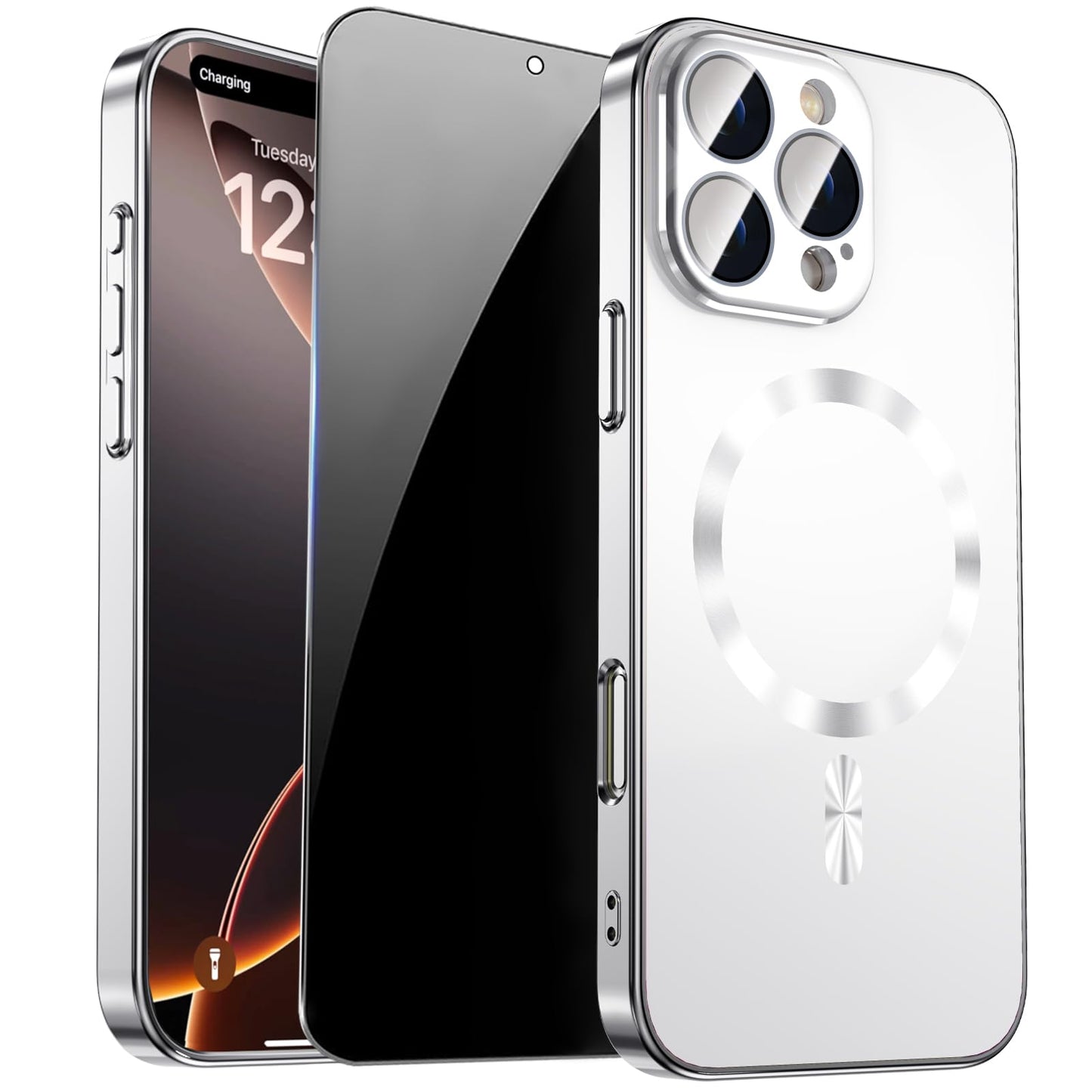 Magnetic for iPhone 14 Pro Max Case with Privacy Screen Protector & Built-in Camera Protection Cover for iPhone 14 Pro Max, Compatible with MagSafe Phone Case for iPhone 14 ProMax, Black - Authentic Apple Products.