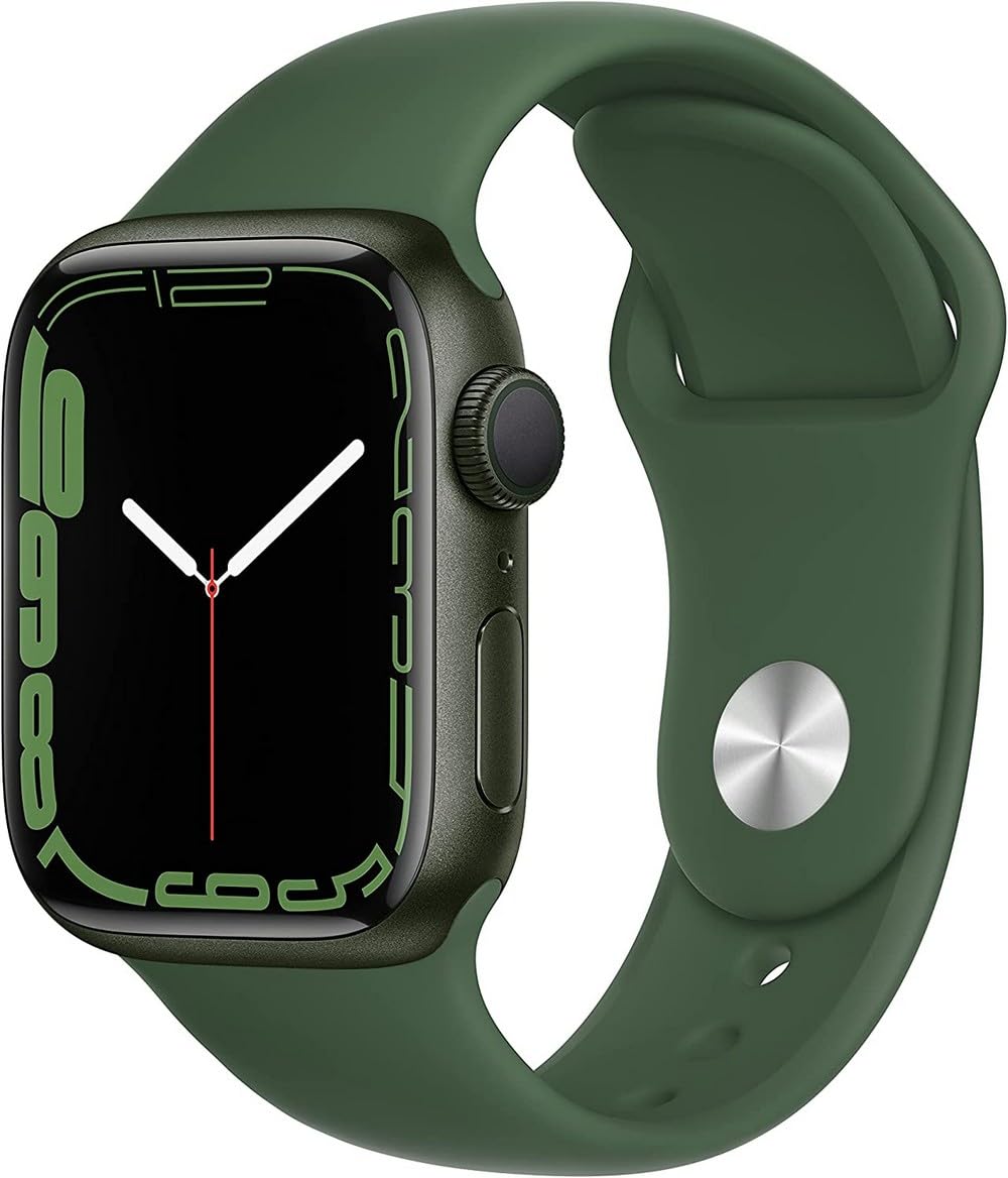Apple Watch Series 7 (GPS, 41mm) Midnight Aluminum Case with Midnight Sport Band, Regular (Renewed) - Authentic Apple Products.