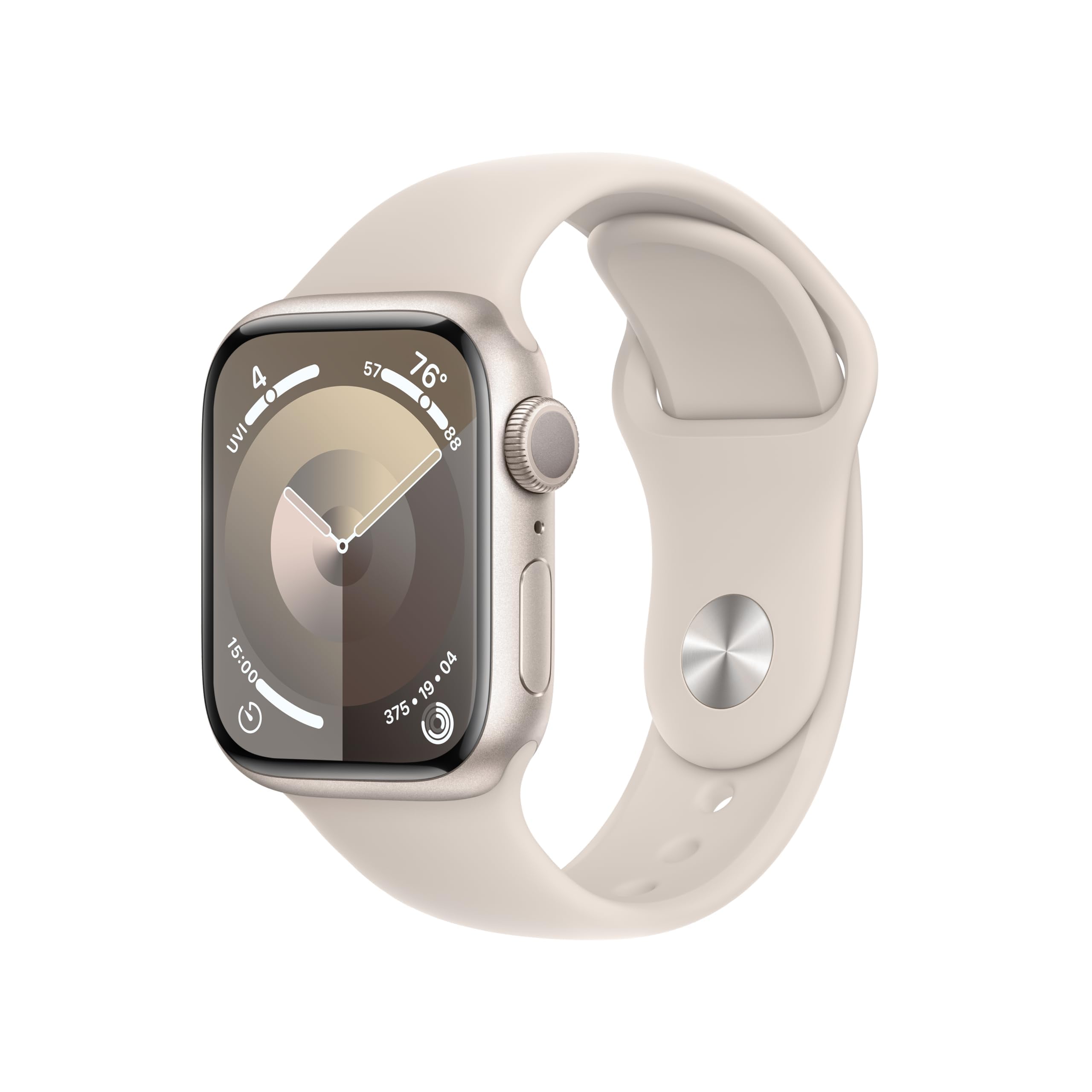 Apple Watch Series 9 [GPS 45mm] Midnight Aluminum Case with Midnight Sport Band, S/M (Renewed)