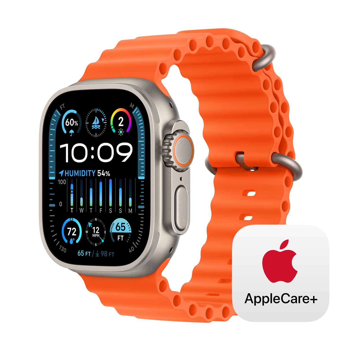 Apple Watch Ultra 2 [GPS + Cellular 49mm] Smartwatch with Rugged Titanium Case & Green/Grey Trail Loop S/M. Fitness Tracker, Precision GPS, Action Button, Extra-Long Battery Life - Authentic Apple Products.