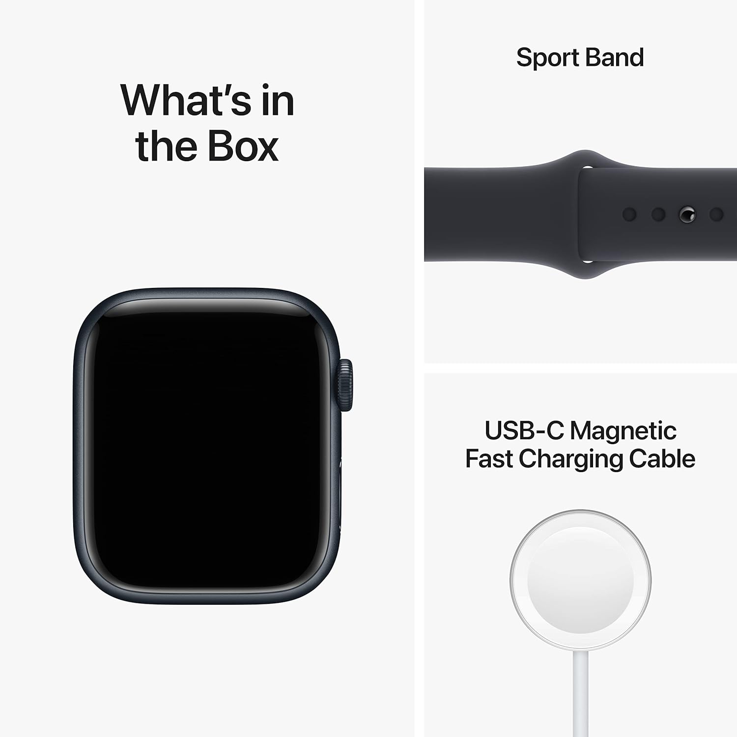 Apple Watch Series 8 (GPS, 45mm) Midnight Aluminum Case with Midnight Sport Band (Renewed Premium) - Authentic Apple Products.