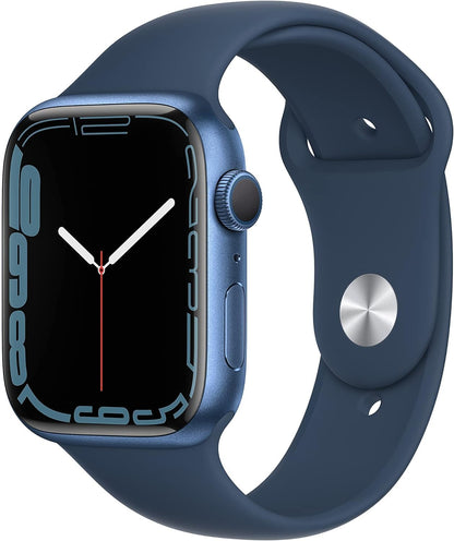 Apple Watch Series 7 (GPS, 41mm) Midnight Aluminum Case with Midnight Sport Band, Regular (Renewed) - Authentic Apple Products.