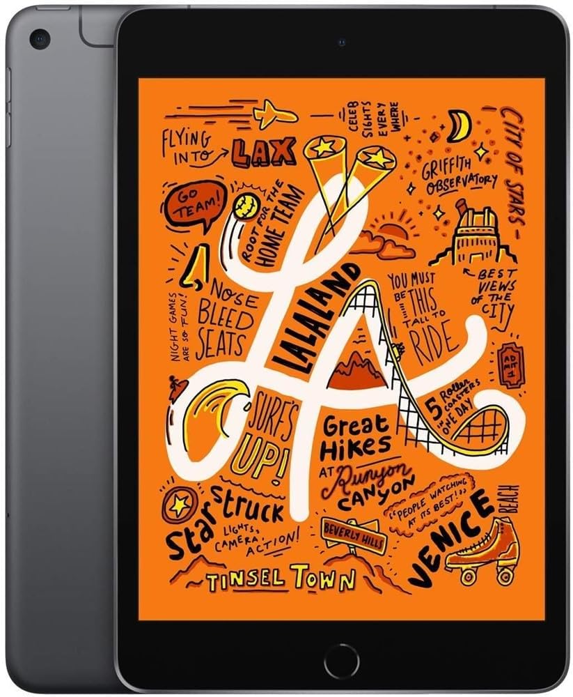 Apple iPad Mini (Wi-Fi + Cellular, 256GB) - Space Gray (Renewed) - Authentic Apple Products.