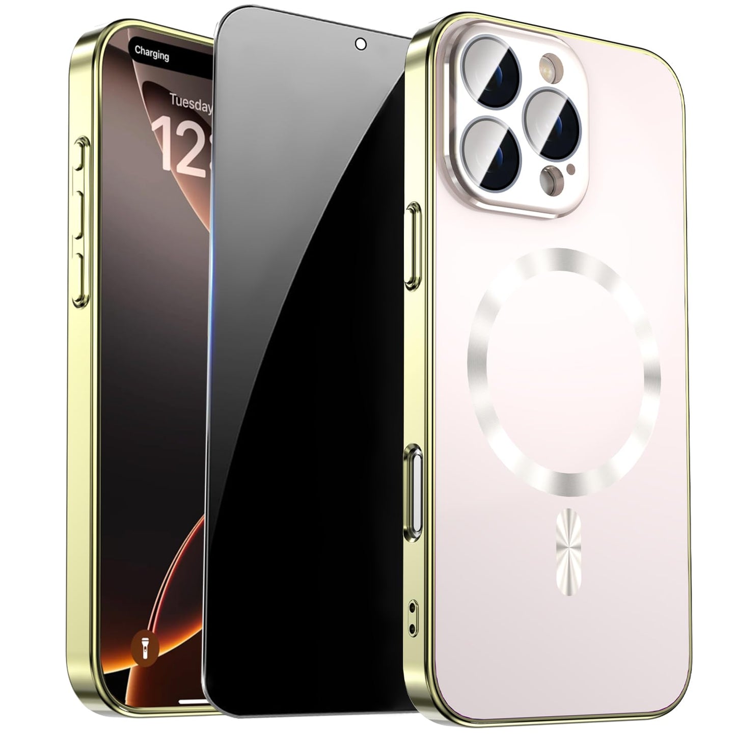 Magnetic for iPhone 14 Pro Max Case with Privacy Screen Protector & Built-in Camera Protection Cover for iPhone 14 Pro Max, Compatible with MagSafe Phone Case for iPhone 14 ProMax, Black - Authentic Apple Products.