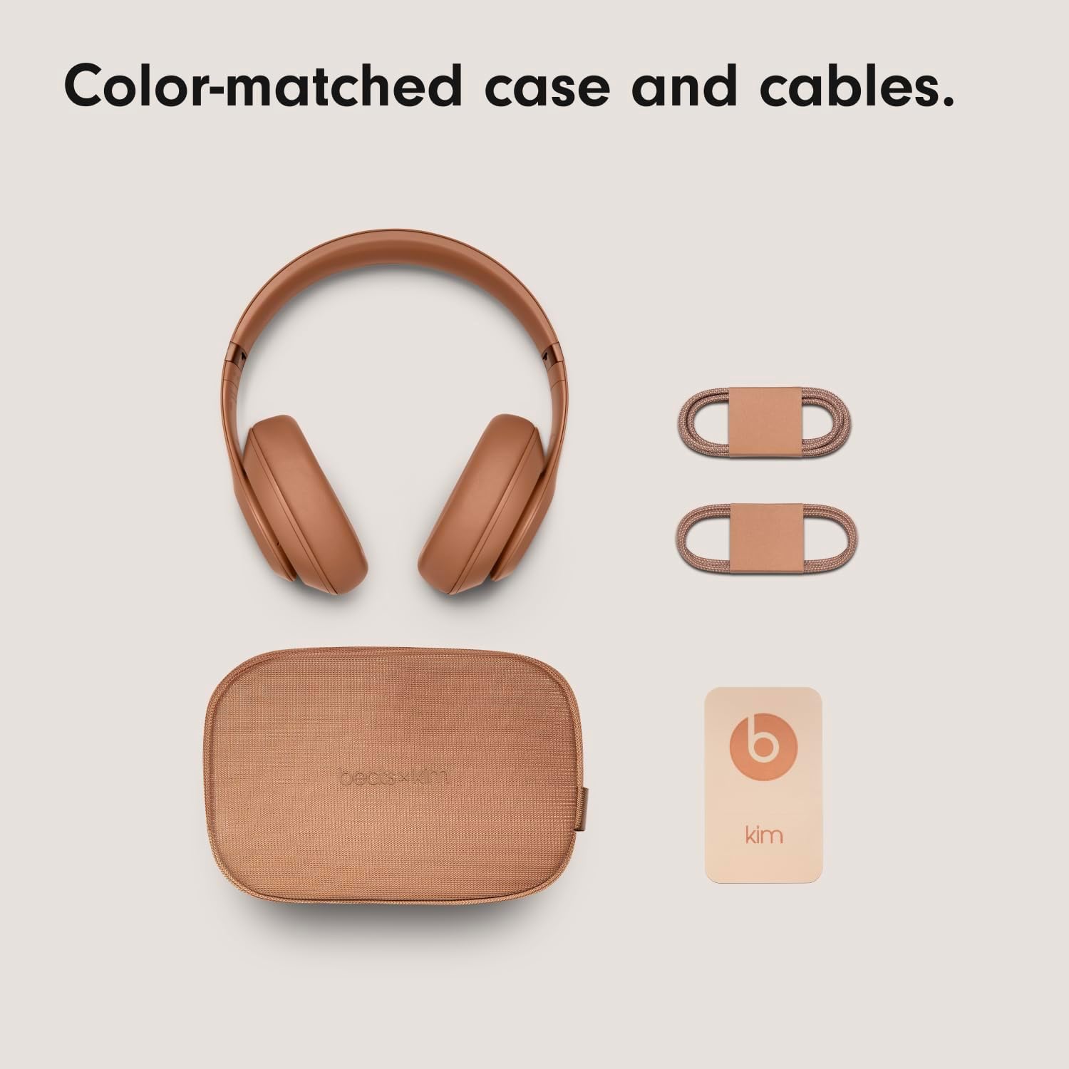 Beats Studio Pro x Kim Kardashian – Bluetooth Noise Cancelling Headphones,Personalized Spatial Audio, USB-C Lossless Audio, Apple & Android Compatibility, Up to 40 Hours Battery Life - Dune - Authentic Apple Products.