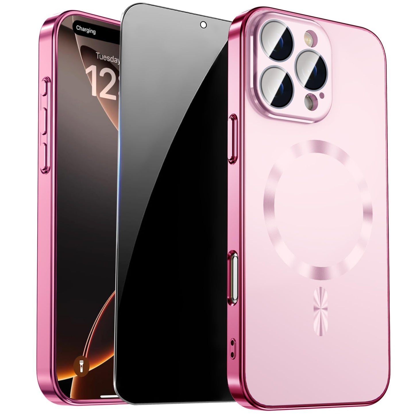 Magnetic for iPhone 14 Pro Max Case with Privacy Screen Protector & Built-in Camera Protection Cover for iPhone 14 Pro Max, Compatible with MagSafe Phone Case for iPhone 14 ProMax, Black - Authentic Apple Products.