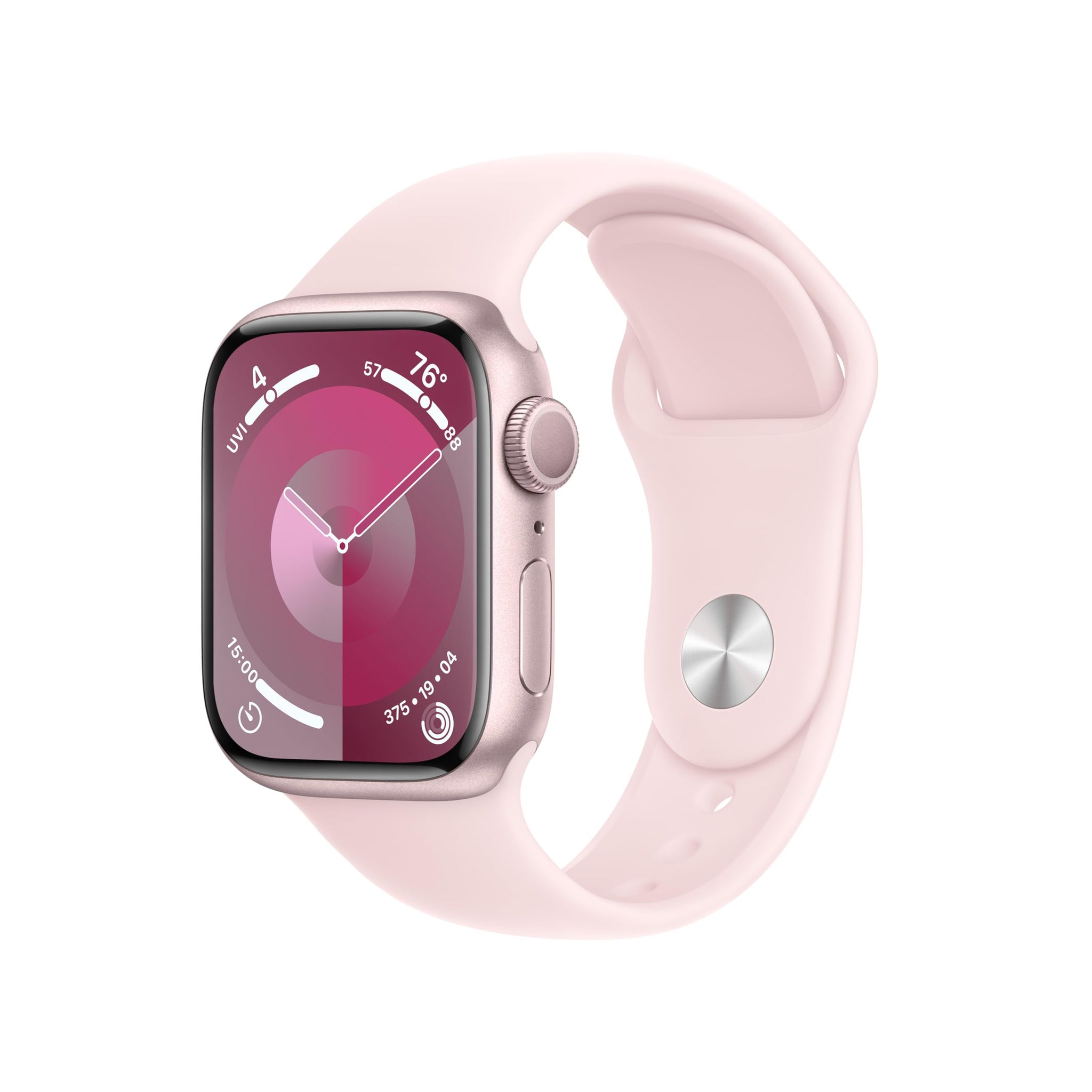 Apple Watch Series 9 [GPS 45mm] Midnight Aluminum Case with Midnight Sport Band, S/M (Renewed) - Authentic Apple Products.