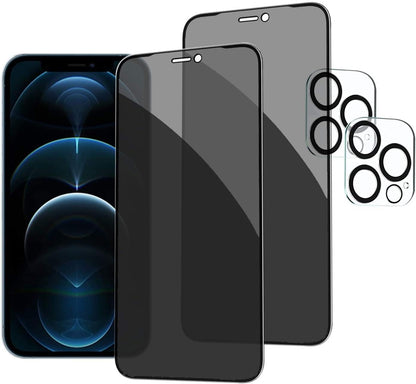 PEHAEL 3+3Pack for iPhone 16 Privacy Screen Protector with Camera Lens Protector Full Coverage Anti-Spy Tempered Glass Film 9H Hardness Easy Installation Bubble Free [6.1 inch]