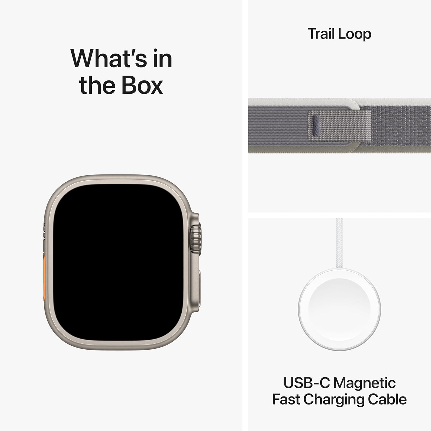 Apple Watch Ultra 2 [GPS + Cellular 49mm] Smartwatch with Rugged Titanium Case & Green/Grey Trail Loop S/M. Fitness Tracker, Precision GPS, Action Button, Extra-Long Battery Life - Authentic Apple Products.