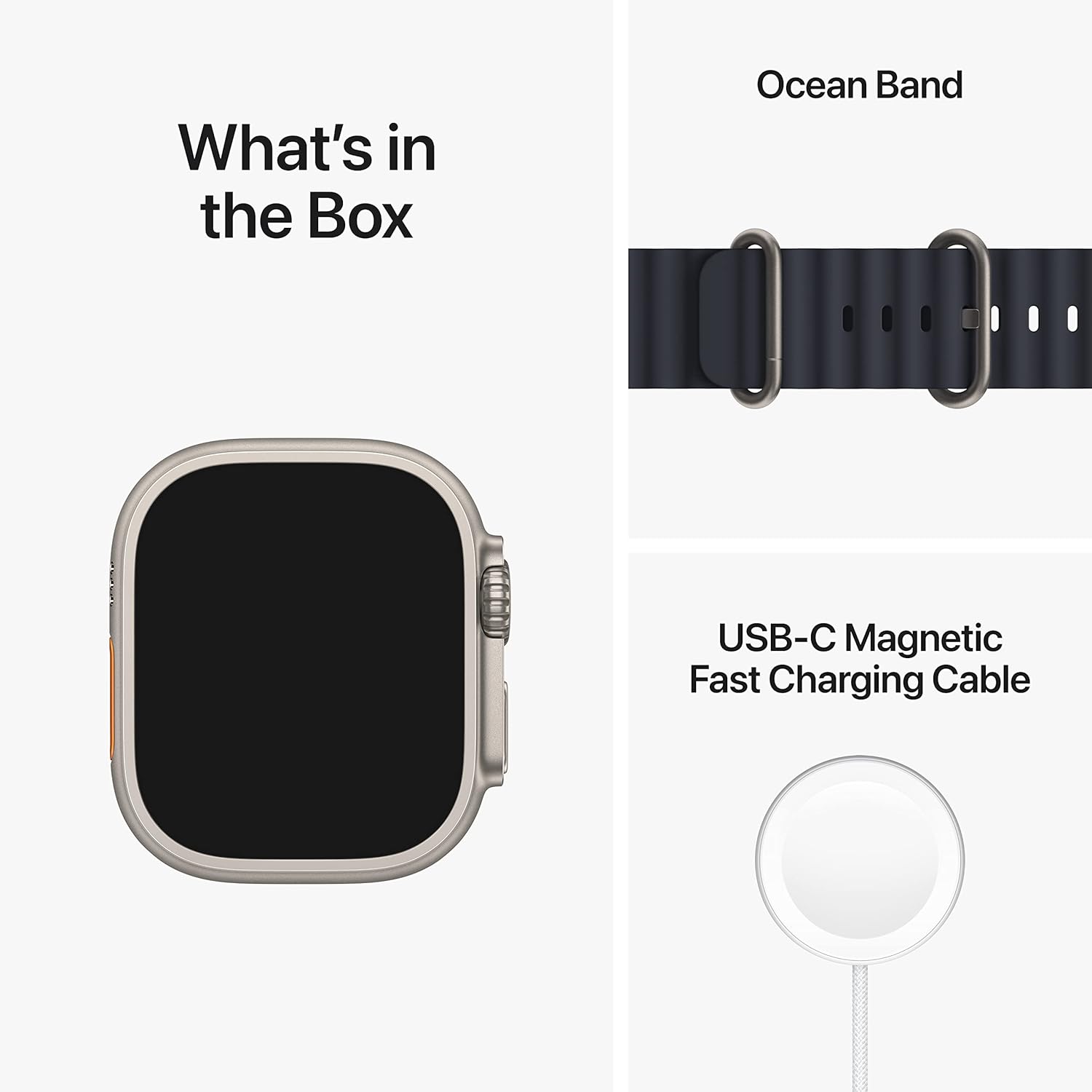 Apple Watch Ultra [GPS + Cellular 49mm] Titanium Case with Midnight Ocean Band, One Size (Renewed Premium) - Authentic Apple Products.