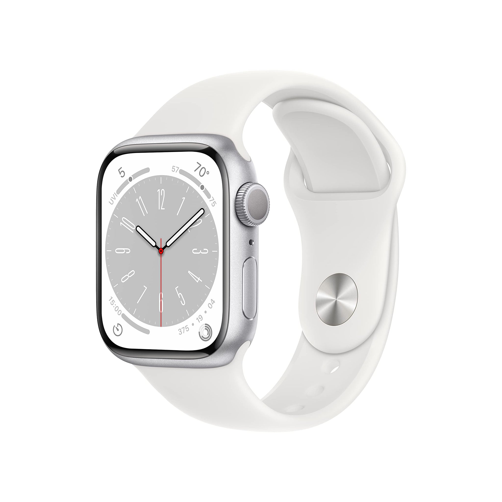 Apple Watch Series 8 (GPS, 45mm) Midnight Aluminum Case with Midnight Sport Band (Renewed Premium) - Authentic Apple Products.