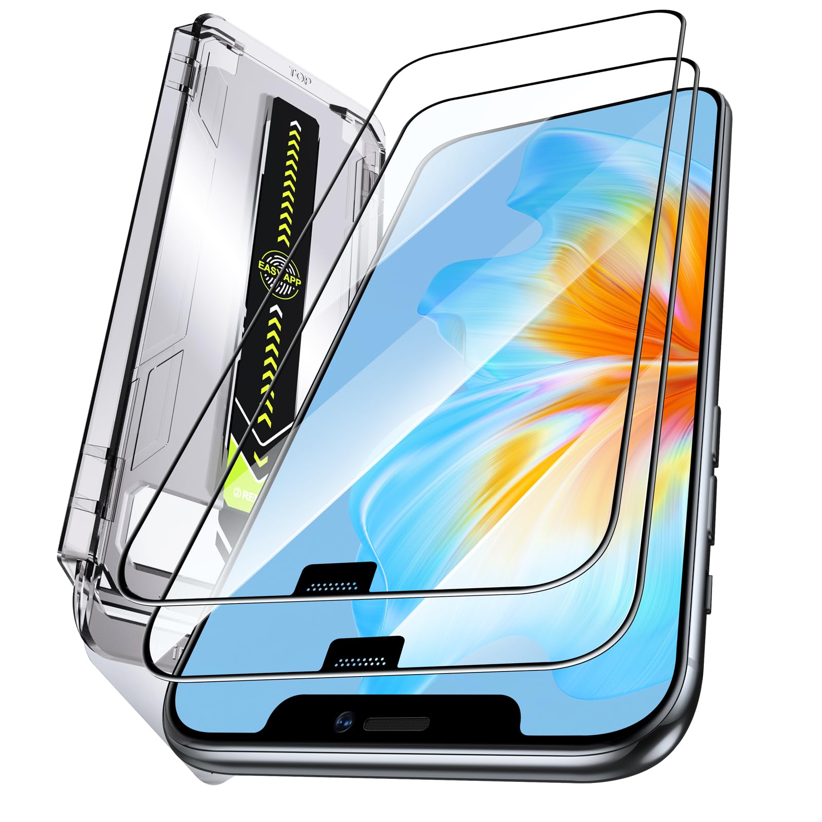 Unbreak 9H Glass for iPhone X/XS/11 pro Screen Protector [Auto-Dust Removal, Bubble Free] 1:1 Full-Coverage Tempered Glass Ultra HD Clear, Case Friendly, 2-Pack