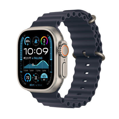 Apple Watch Ultra 2 [GPS + Cellular 49mm] Smartwatch with Rugged Titanium Case & Green/Grey Trail Loop S/M. Fitness Tracker, Precision GPS, Action Button, Extra-Long Battery Life