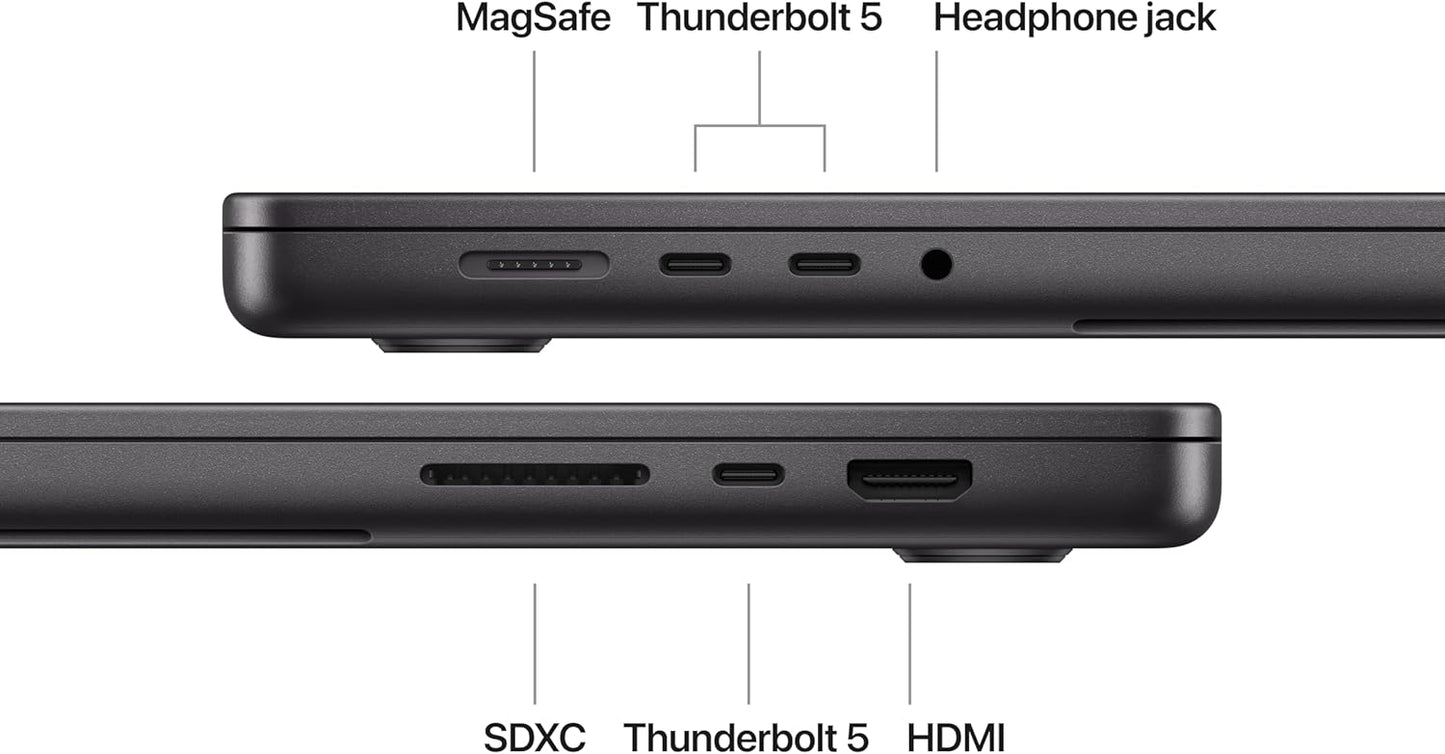 Apple 2024 MacBook Pro Laptop with M4 Max, 16‑core CPU, 40‑core GPU: Built for Apple Intelligence, 16.2-inch Liquid Retina XDR Display, 128GB Unified Memory, 4TB SSD Storage; Space Black - Z1FT000DA