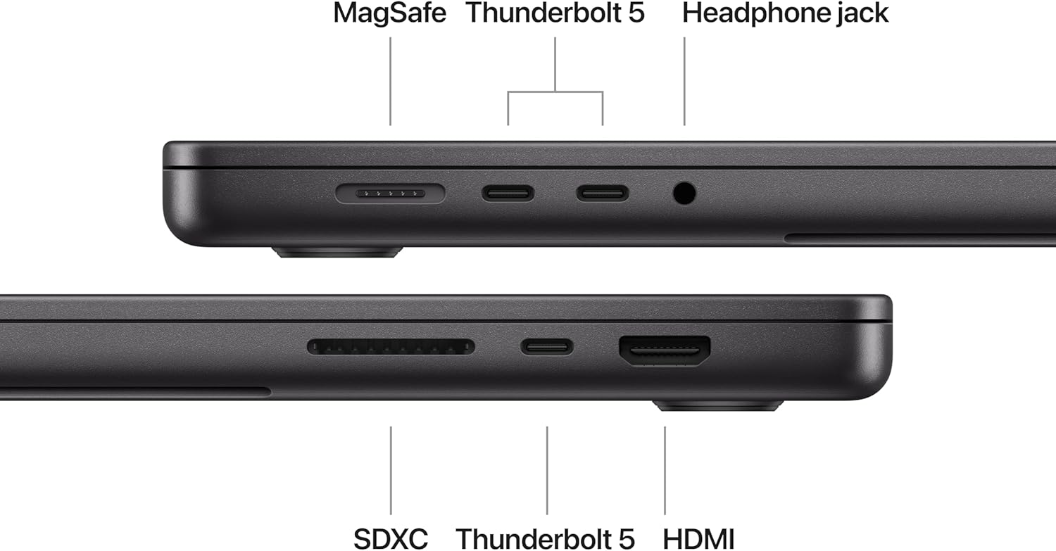 Apple 2024 MacBook Pro Laptop with M4 Max, 16‑core CPU, 40‑core GPU: Built for Apple Intelligence, 16.2-inch Liquid Retina XDR Display, 128GB Unified Memory, 4TB SSD Storage; Space Black - Z1FT000DA