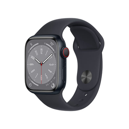 Apple Watch Series 8 (GPS, 45mm) Midnight Aluminum Case with Midnight Sport Band (Renewed Premium) - Authentic Apple Products.