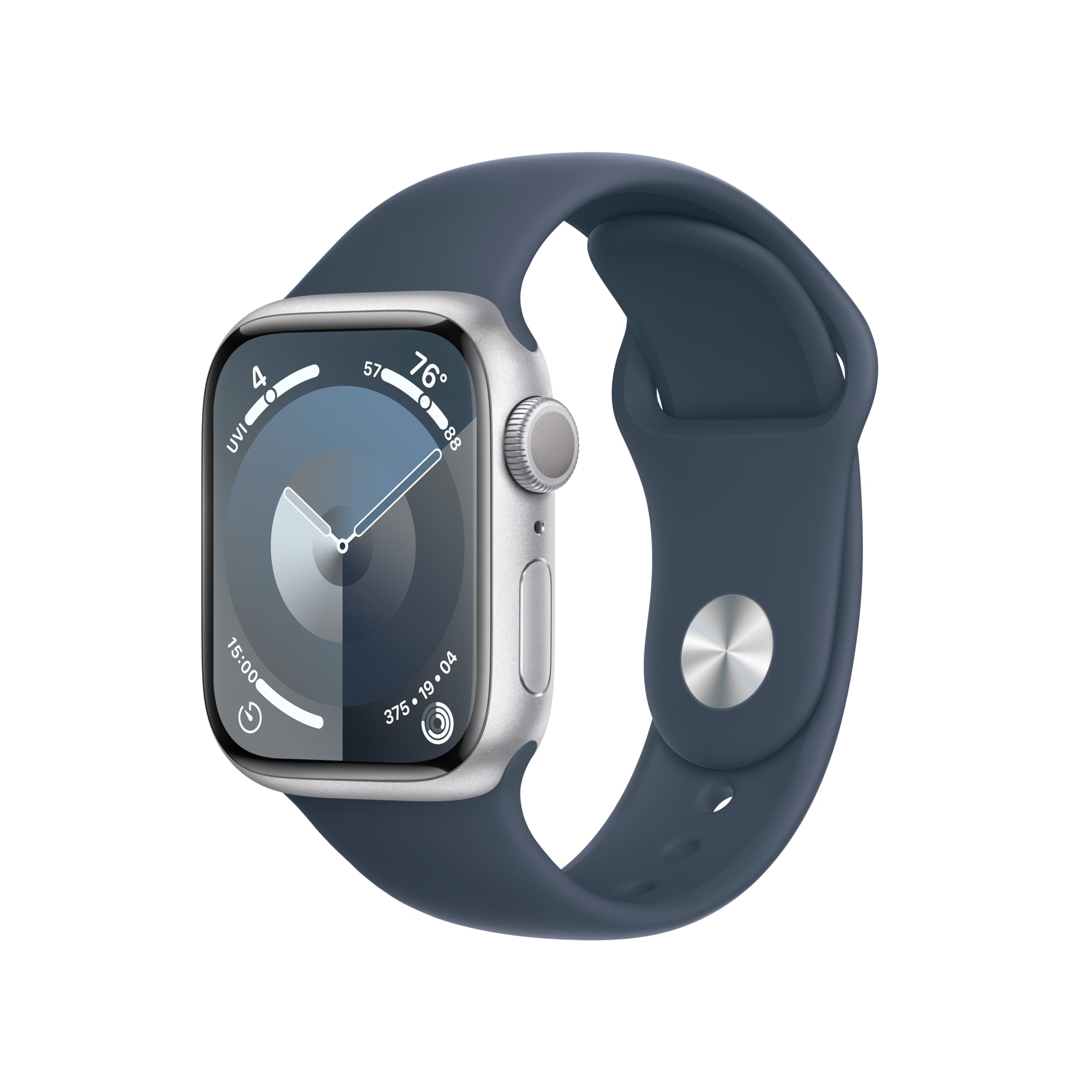 Apple Watch Series 9 [GPS 45mm] Midnight Aluminum Case with Midnight Sport Band, S/M (Renewed)