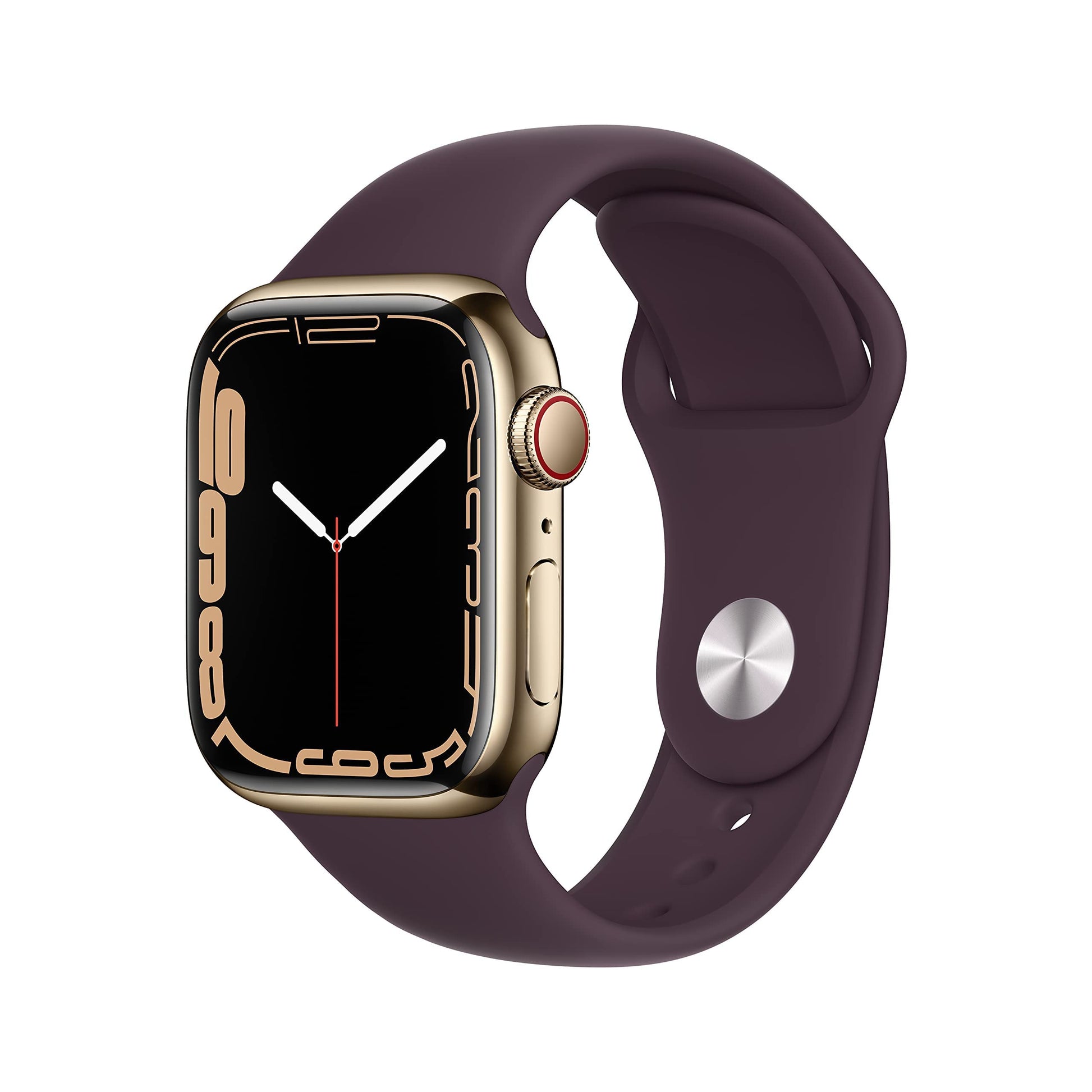 Apple Watch Series 7 (GPS, 41mm) Midnight Aluminum Case with Midnight Sport Band, Regular (Renewed) - Authentic Apple Products.