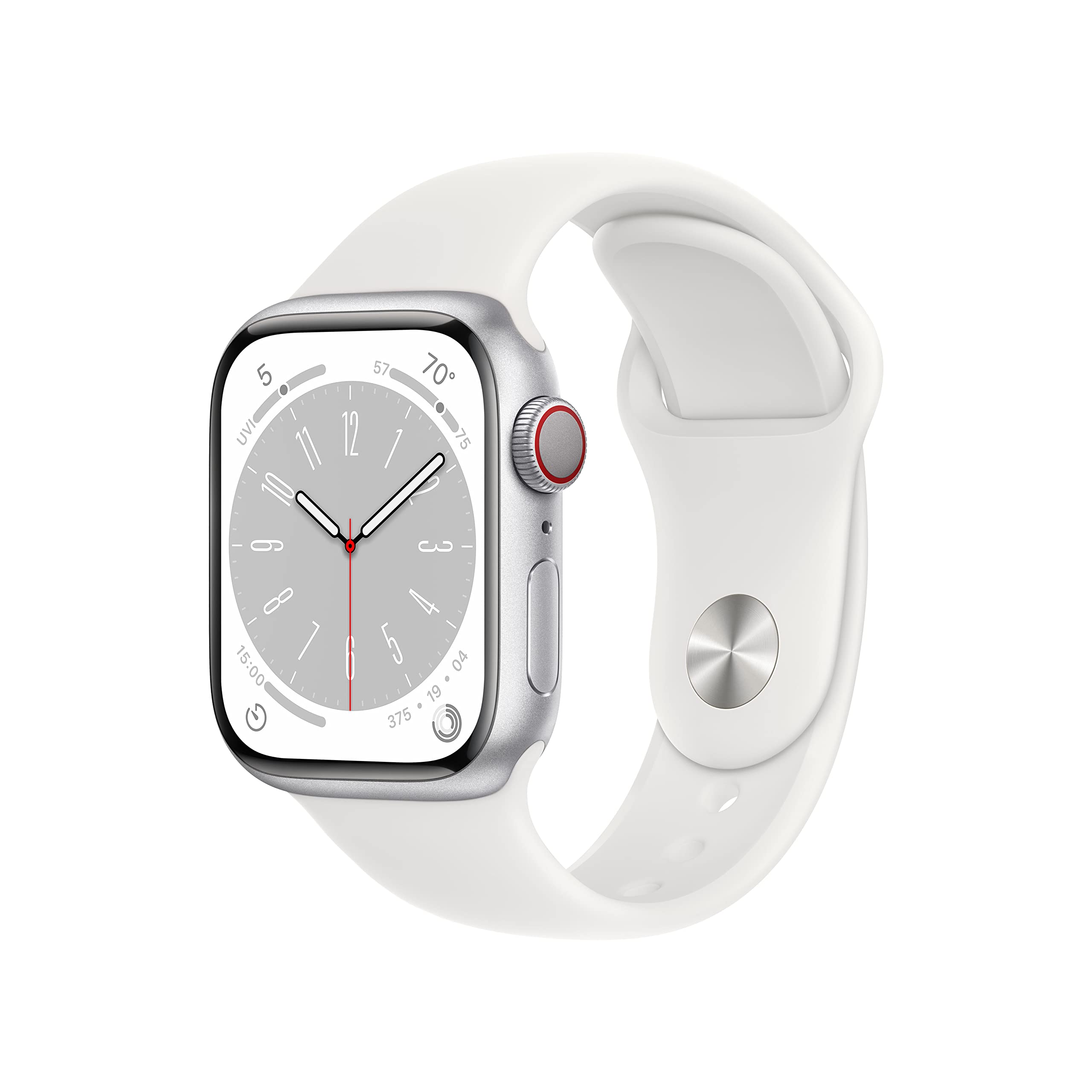 Apple Watch Series 8 (GPS, 45mm) Midnight Aluminum Case with Midnight Sport Band (Renewed Premium) - Authentic Apple Products.