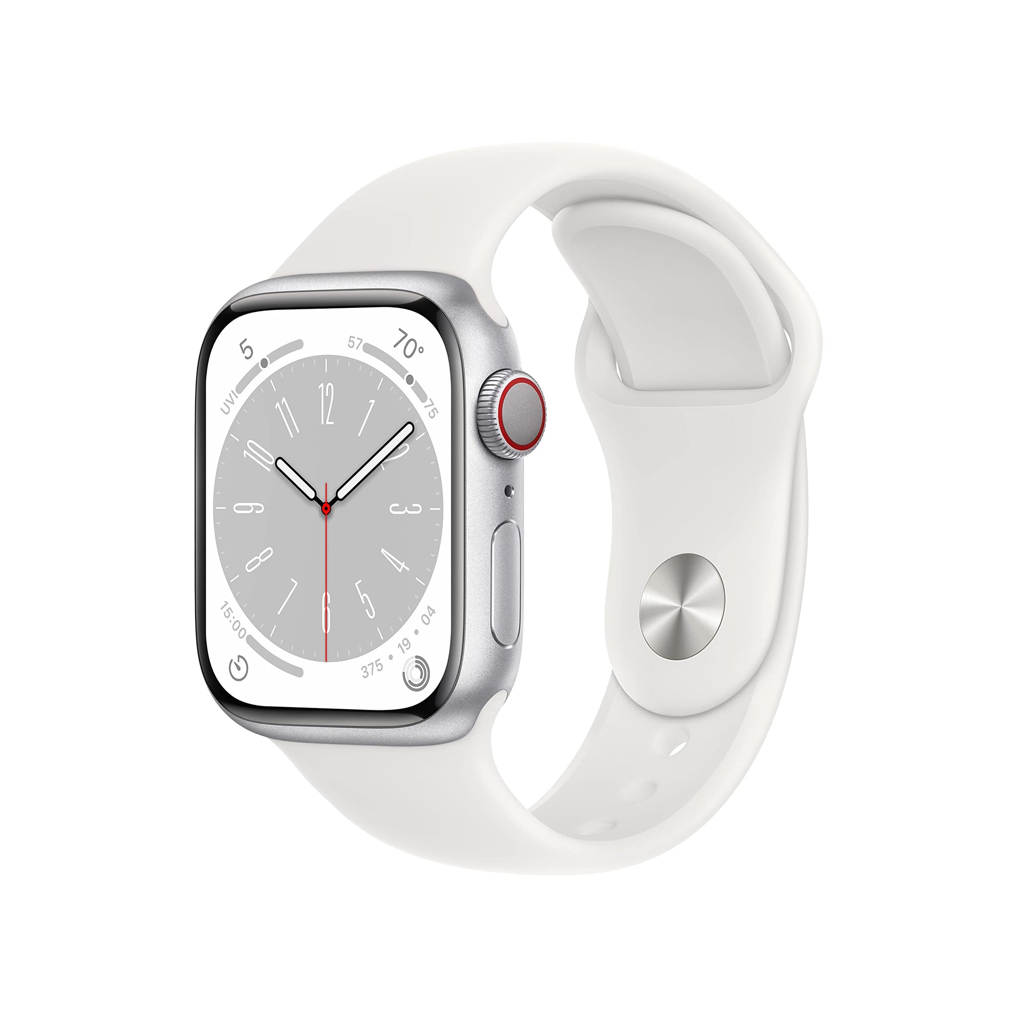 Apple Watch Series 8 (GPS, 45mm) Midnight Aluminum Case with Midnight Sport Band (Renewed Premium) - Authentic Apple Products.