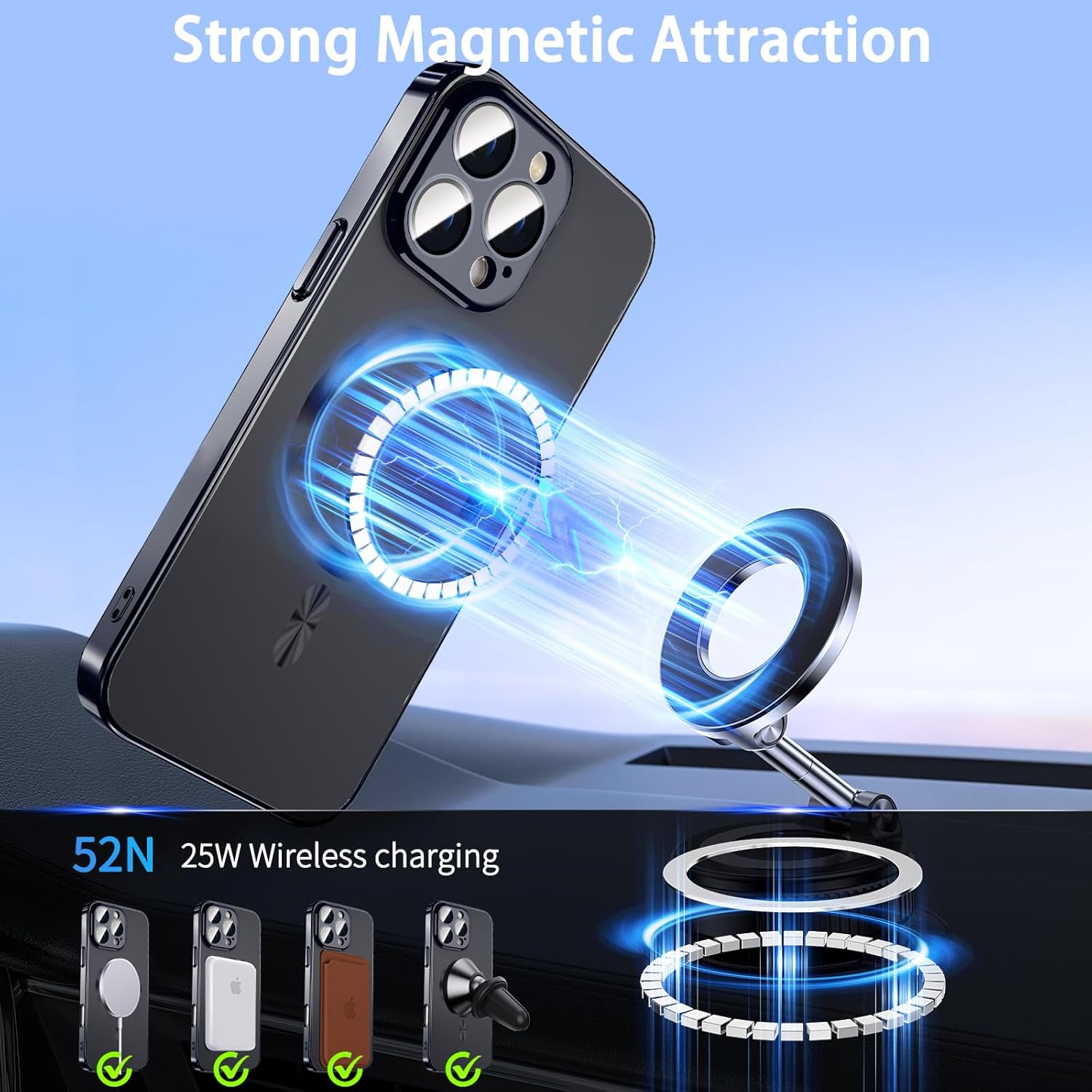 Magnetic for iPhone 14 Pro Max Case with Privacy Screen Protector & Built-in Camera Protection Cover for iPhone 14 Pro Max, Compatible with MagSafe Phone Case for iPhone 14 ProMax, Black - Authentic Apple Products.