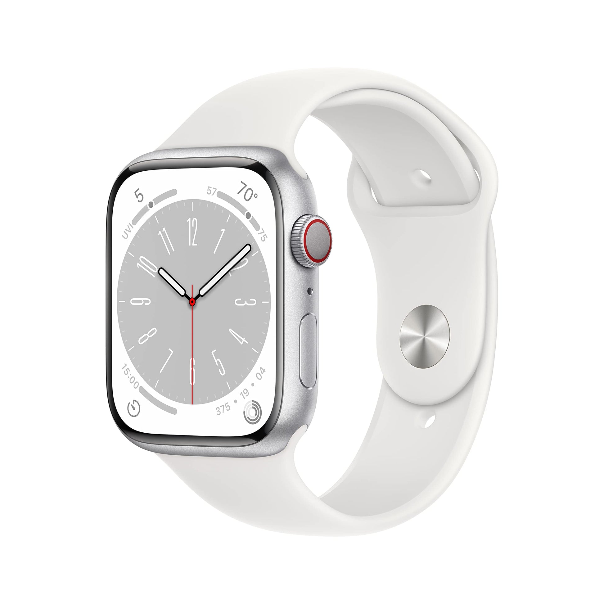 Apple Watch Series 8 (GPS, 45mm) Midnight Aluminum Case with Midnight Sport Band (Renewed Premium) - Authentic Apple Products.
