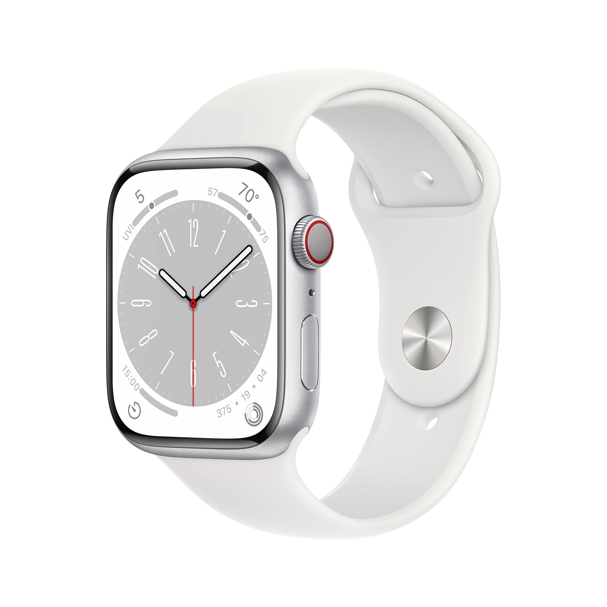 Apple Watch Series 8 (GPS, 45mm) Midnight Aluminum Case with Midnight Sport Band (Renewed Premium) - Authentic Apple Products.