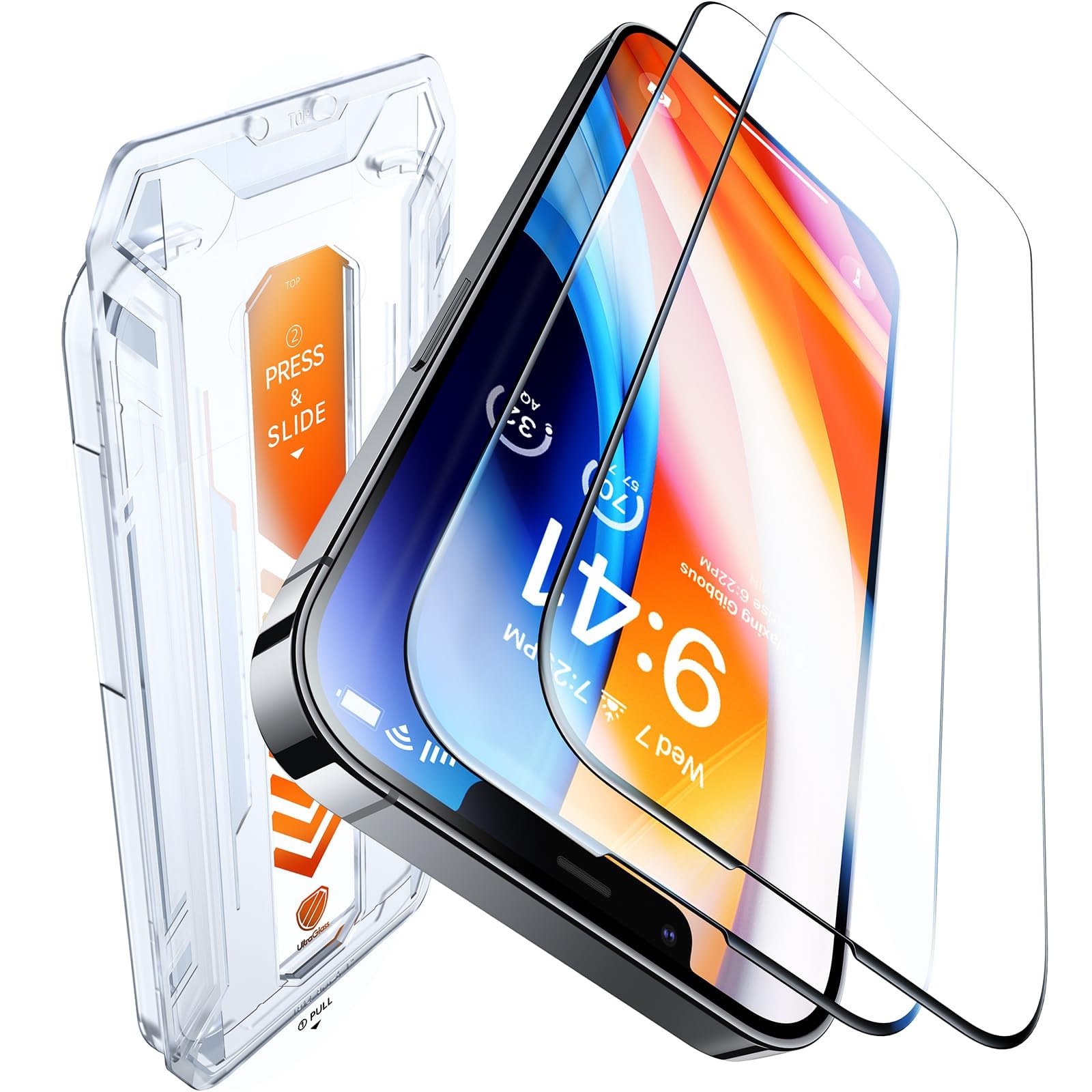 UltraGlass 9H+ Glass for iPhone 15 Pro Max Privacy Screen Protector [Invisible Privacy Armor] Screen Protector 15 Pro Max Tempered [Full Coverage & Longest Durable] 15 Pro Max, 2 Pack