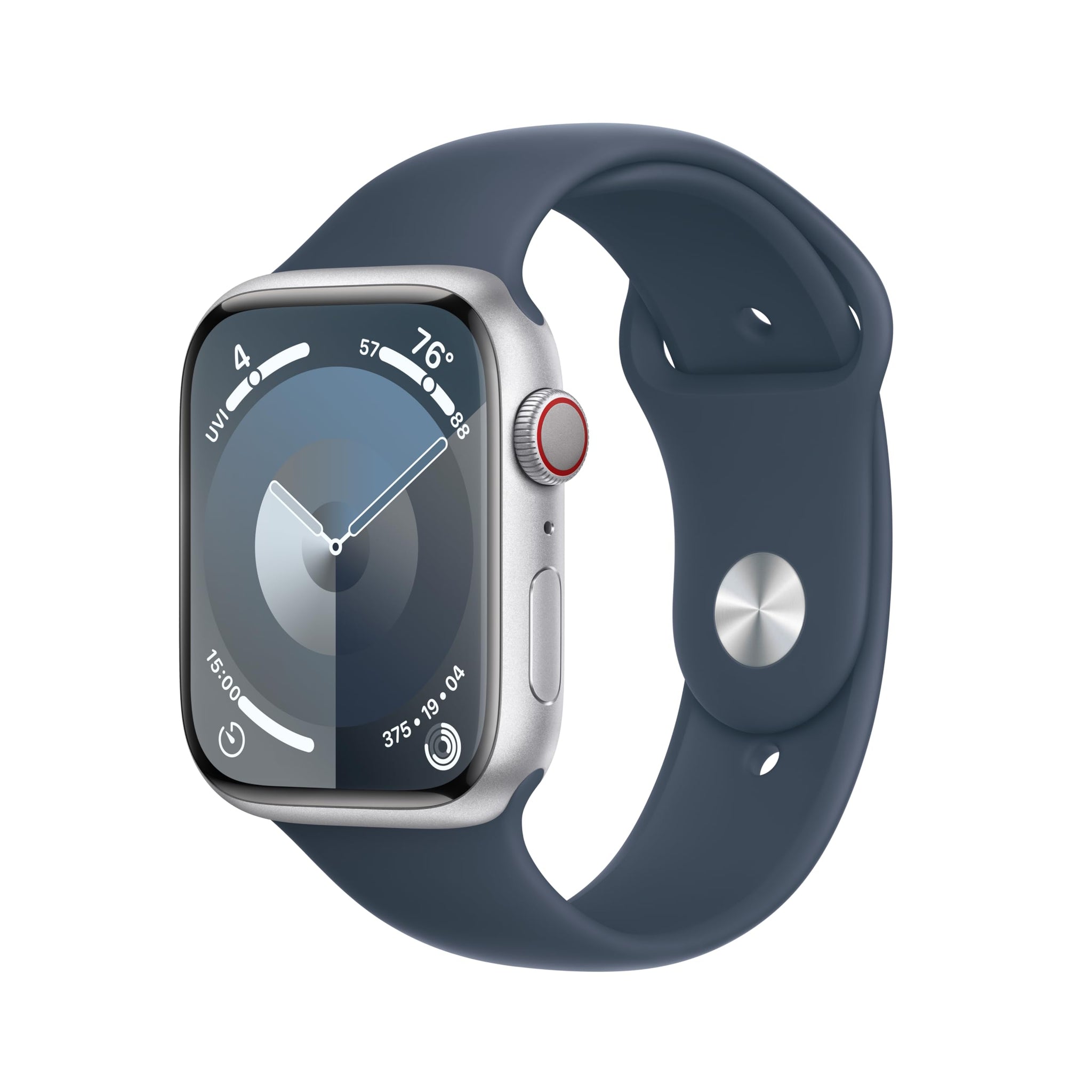 Apple Watch Series 9 [GPS 45mm] Midnight Aluminum Case with Midnight Sport Band, S/M (Renewed)