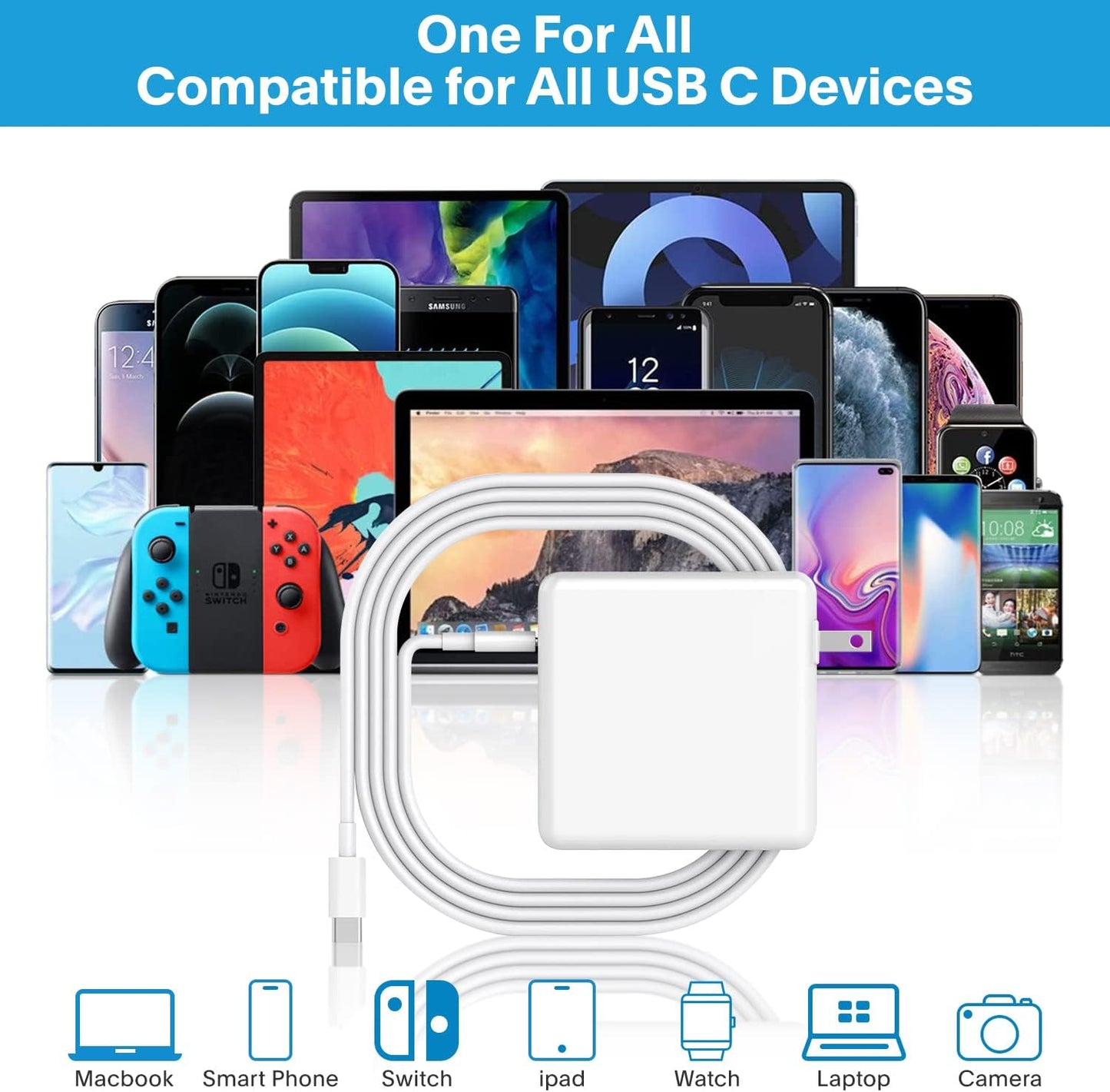 Mac Book Pro Charger-118W USB C Fast Charger Power Adapter Compatible with MacBook Pro/MacBook Air 16 15 14 13 Inch, M1 M2 M3 M4, New iPad Pro and All USB C Device, 6.6ft Charge Cable - Authentic Apple Products.