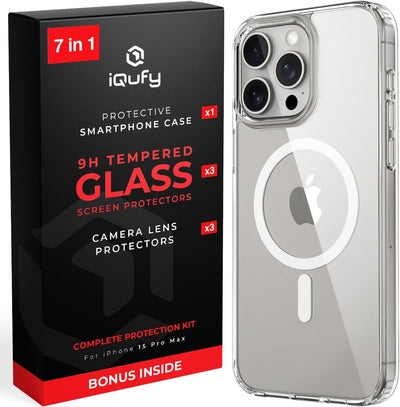 7-in-1 iPhone 15 Pro Max 3X Screen Protection - Authentic Apple Products.