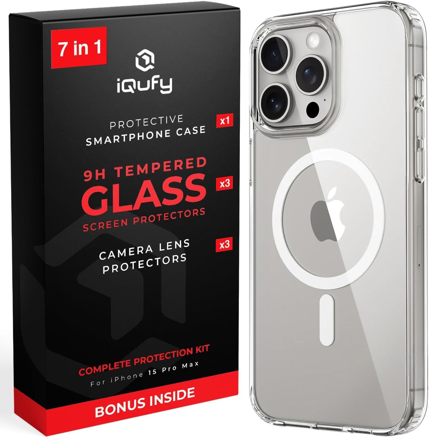 7-in-1 iPhone 15 Pro Max 3X Screen Protection - Authentic Apple Products.