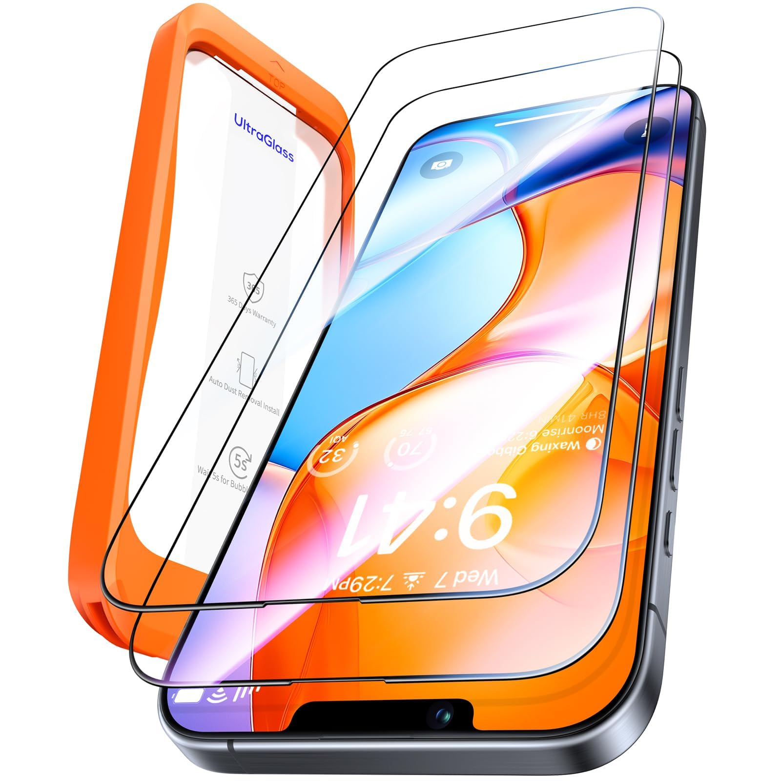 UltraGlass 9H+ Glass for iPhone 15 Pro Max Privacy Screen Protector [Invisible Privacy Armor] Screen Protector 15 Pro Max Tempered [Full Coverage & Longest Durable] 15 Pro Max, 2 Pack