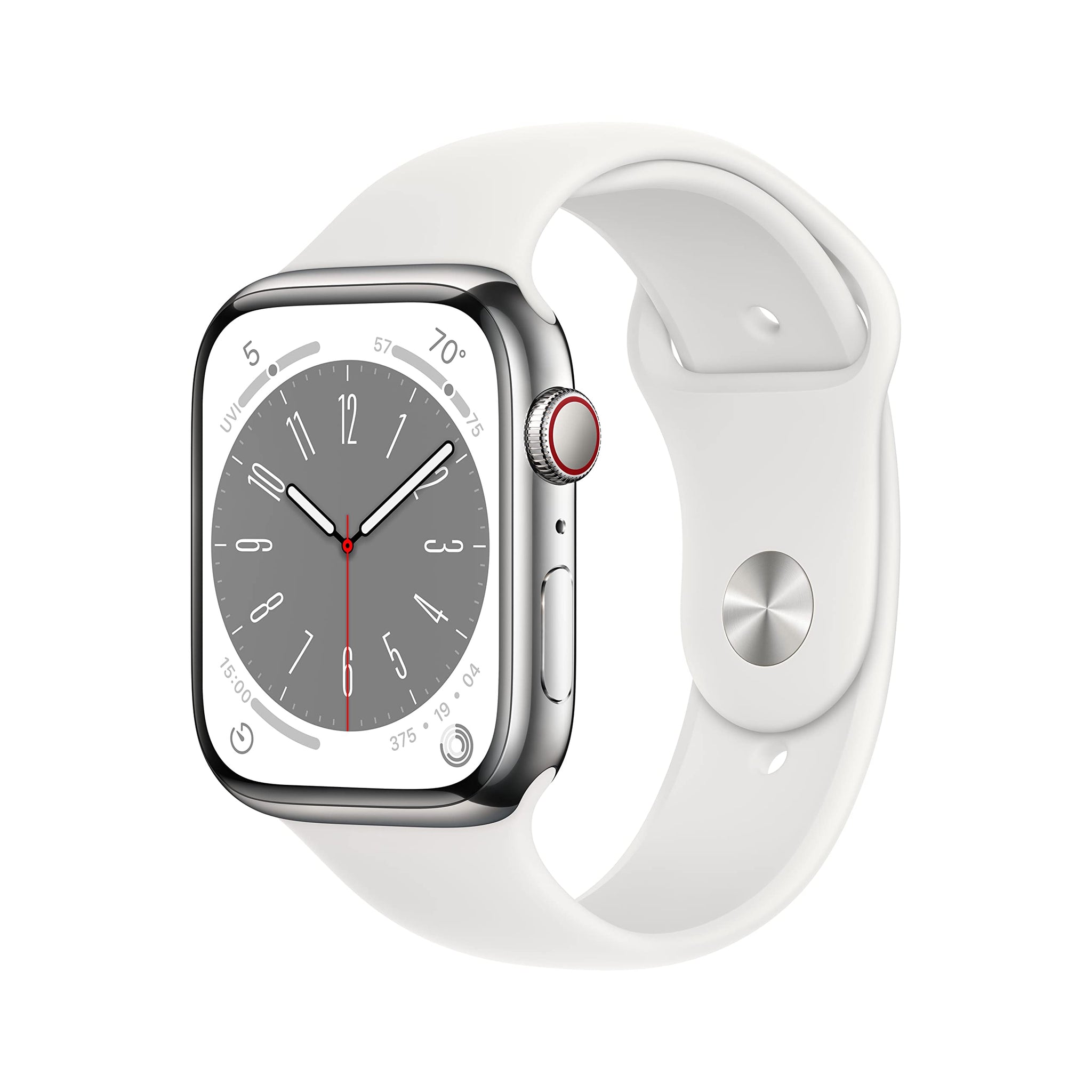 Apple Watch Series 8 (GPS, 45mm) Midnight Aluminum Case with Midnight Sport Band (Renewed Premium) - Authentic Apple Products.