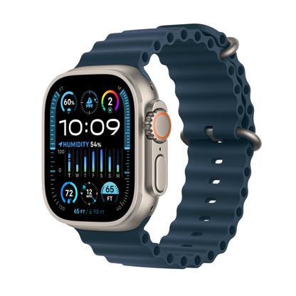 Apple Watch Ultra 2 [GPS + Cellular 49mm] Smartwatch with Rugged Titanium Case & Green/Grey Trail Loop S/M. Fitness Tracker, Precision GPS, Action Button, Extra-Long Battery Life