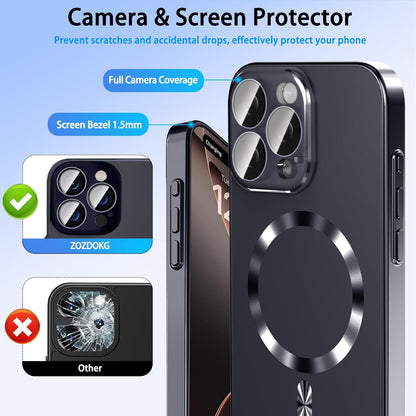 Magnetic for iPhone 14 Pro Max Case with Privacy Screen Protector & Built-in Camera Protection Cover for iPhone 14 Pro Max, Compatible with MagSafe Phone Case for iPhone 14 ProMax, Black - Authentic Apple Products.
