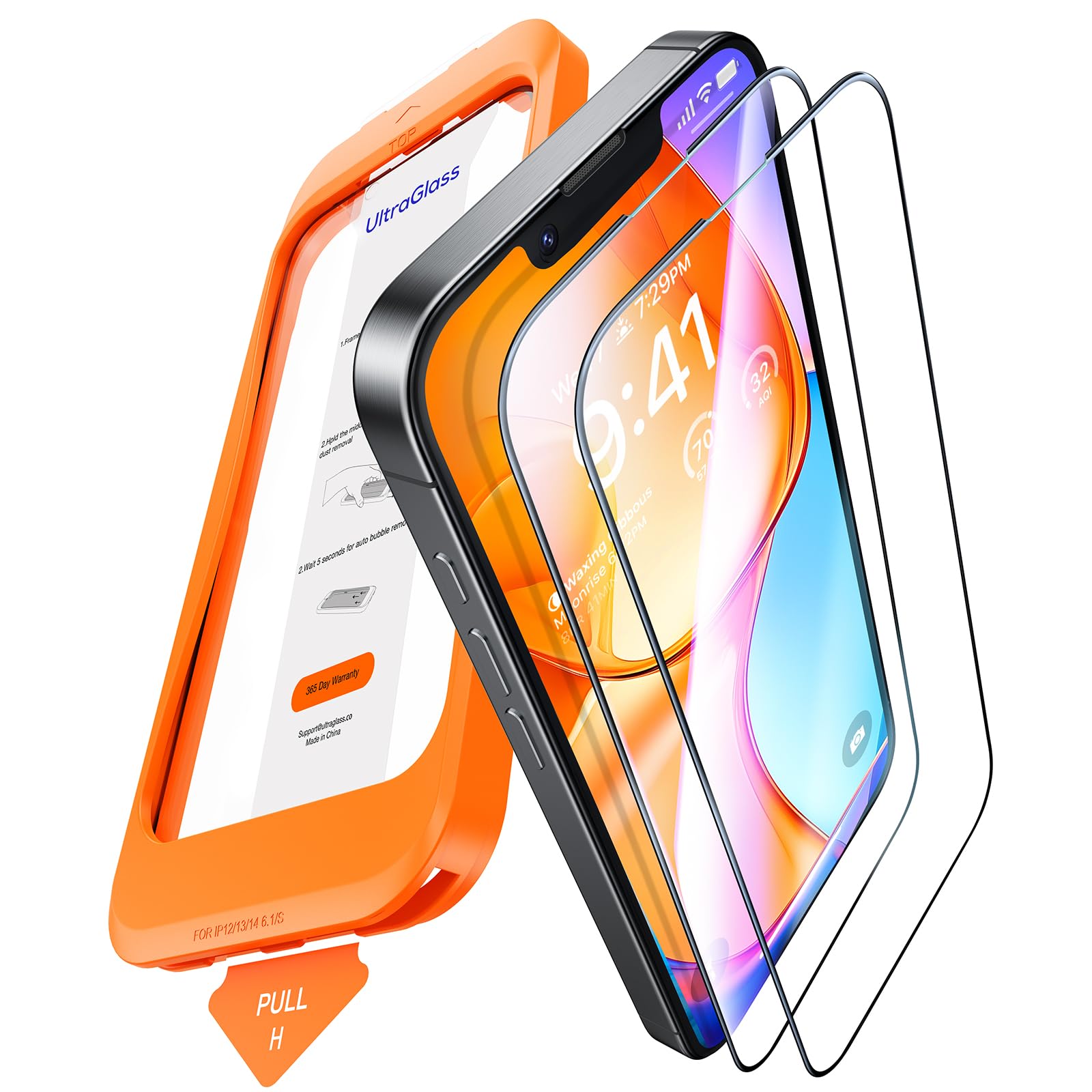 UltraGlass 9H+ Glass for iPhone 15 Pro Max Privacy Screen Protector [Invisible Privacy Armor] Screen Protector 15 Pro Max Tempered [Full Coverage & Longest Durable] 15 Pro Max, 2 Pack